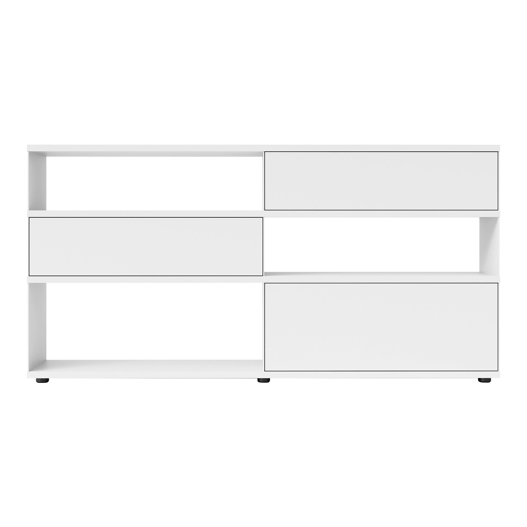 Flow Q Sideboard with 2 Drawers and Flap Door 200x99x40cm
