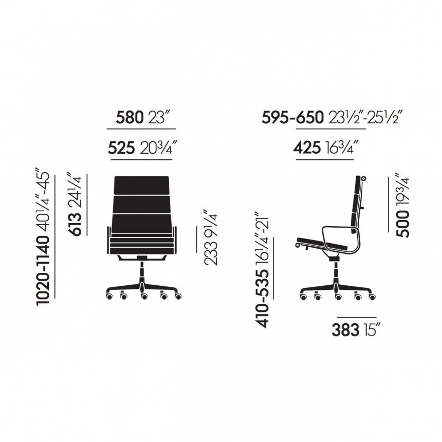 EA 219 Soft Pad Eames Alu Chair Office Chair