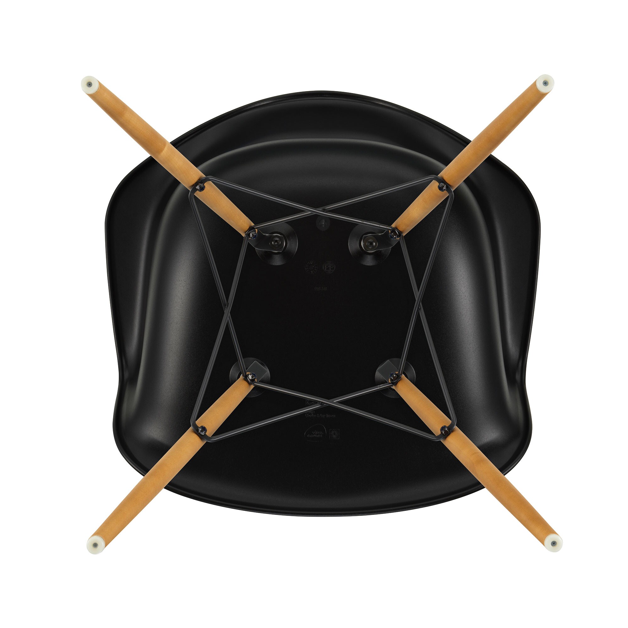 Eames Plastic Armchair DAW RE Golden Maple Base