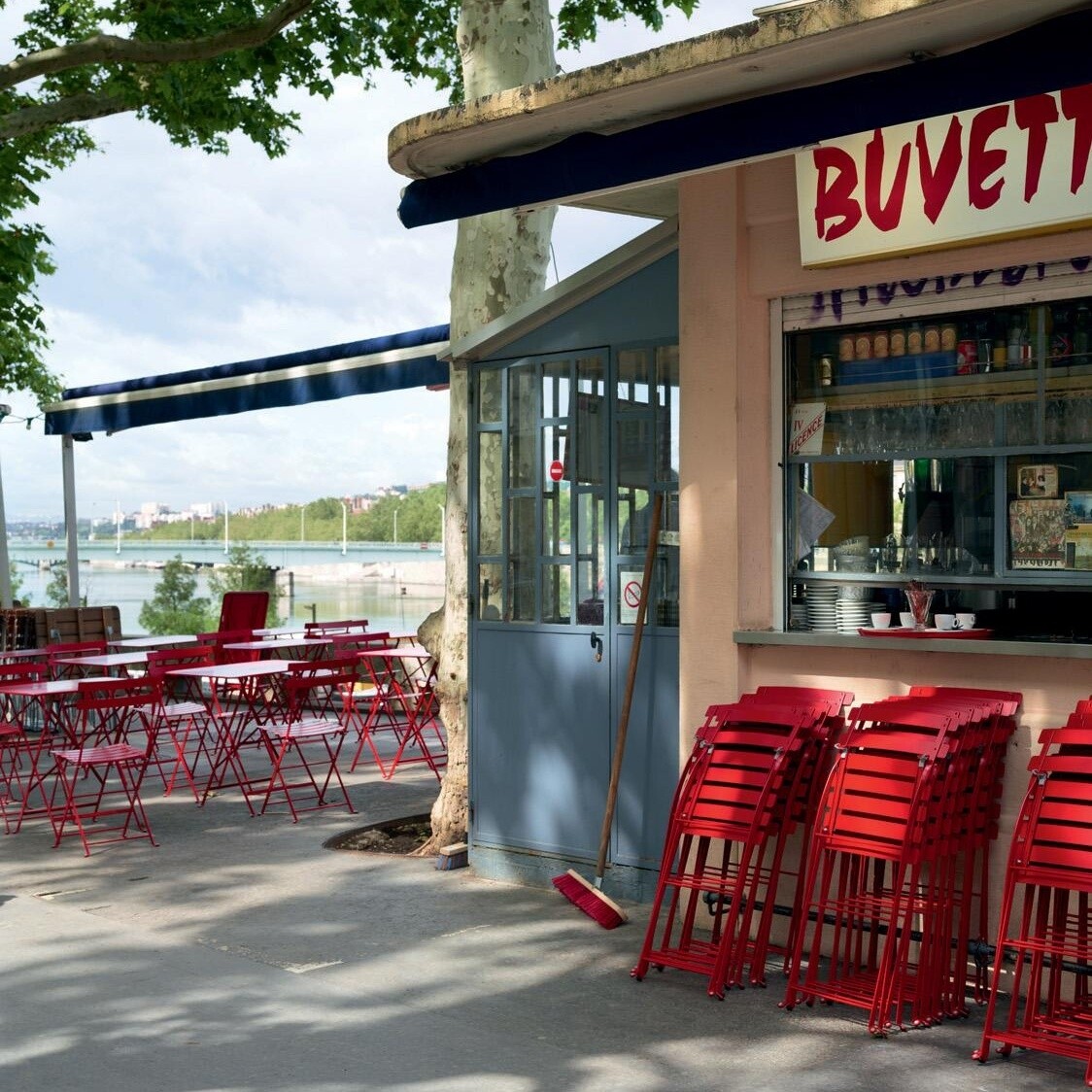 Bistro Metall Folding Chair Set of 4