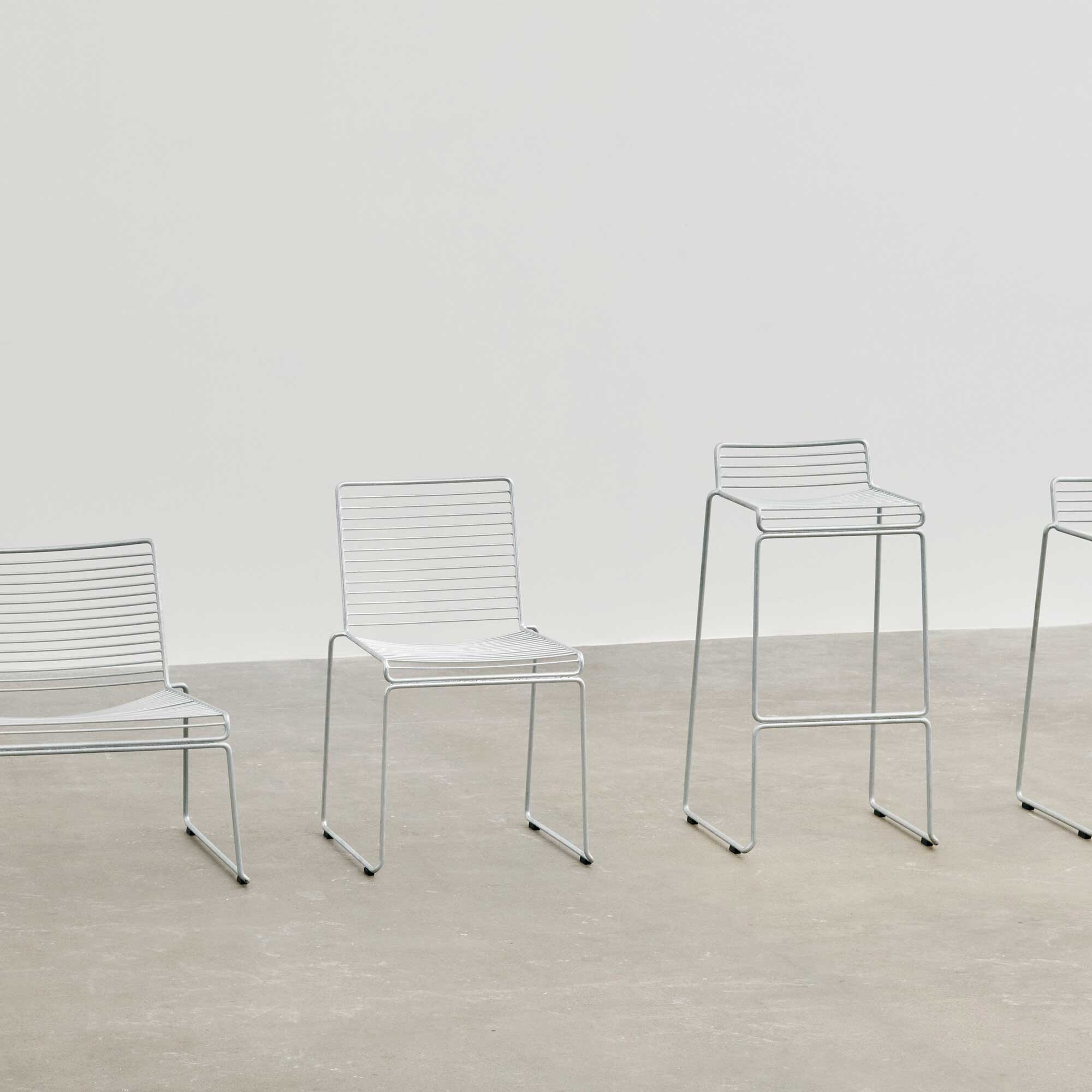 Hee Bar Stool High Hot Galvanised