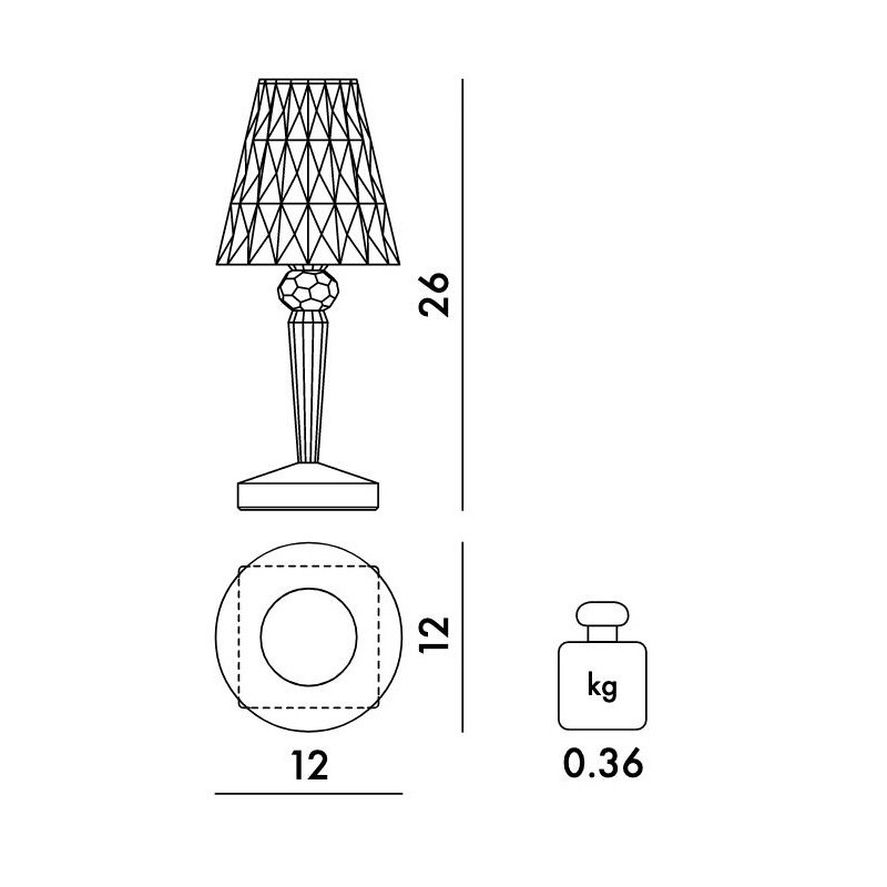 Battery LED Table Lamp with Battery