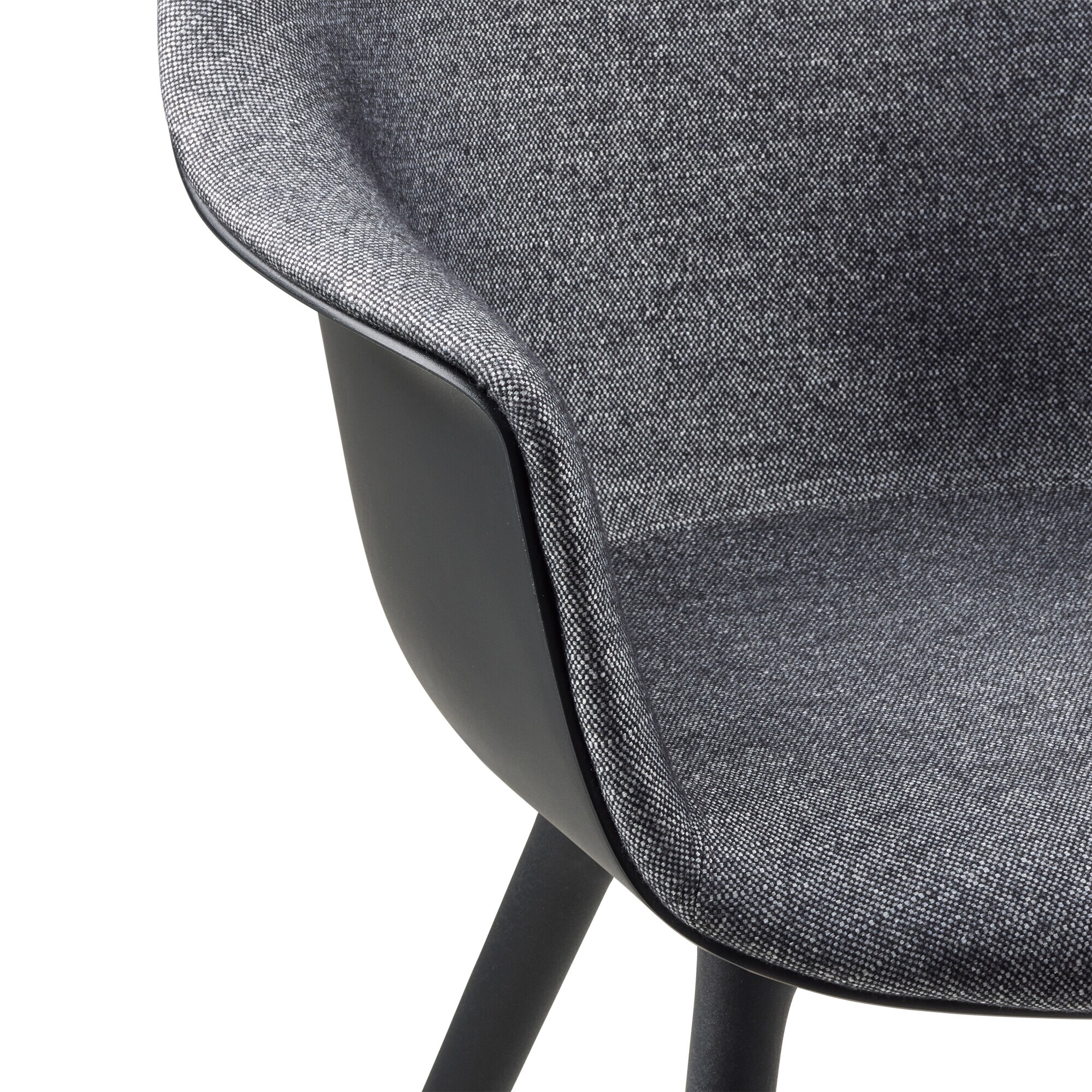 Bat Dining Chair Front Upholstered Base Plastic