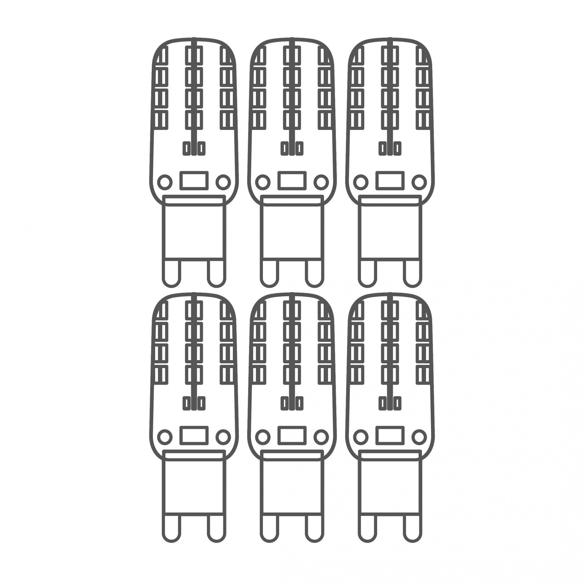 LED G9 PIN 2.2W Set of 6