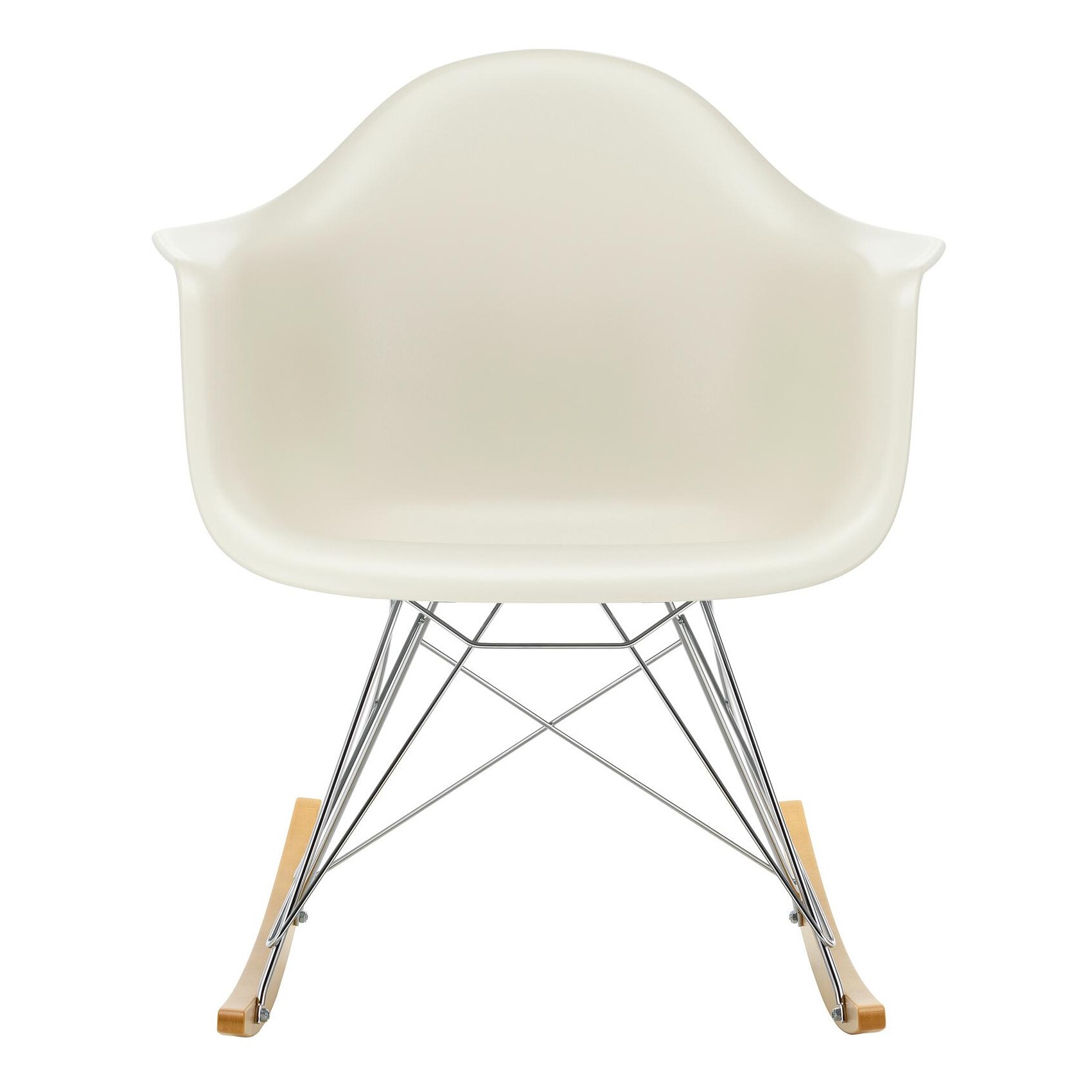 Eames Plastic Armchair RAR RE Rocking Chair Chromed