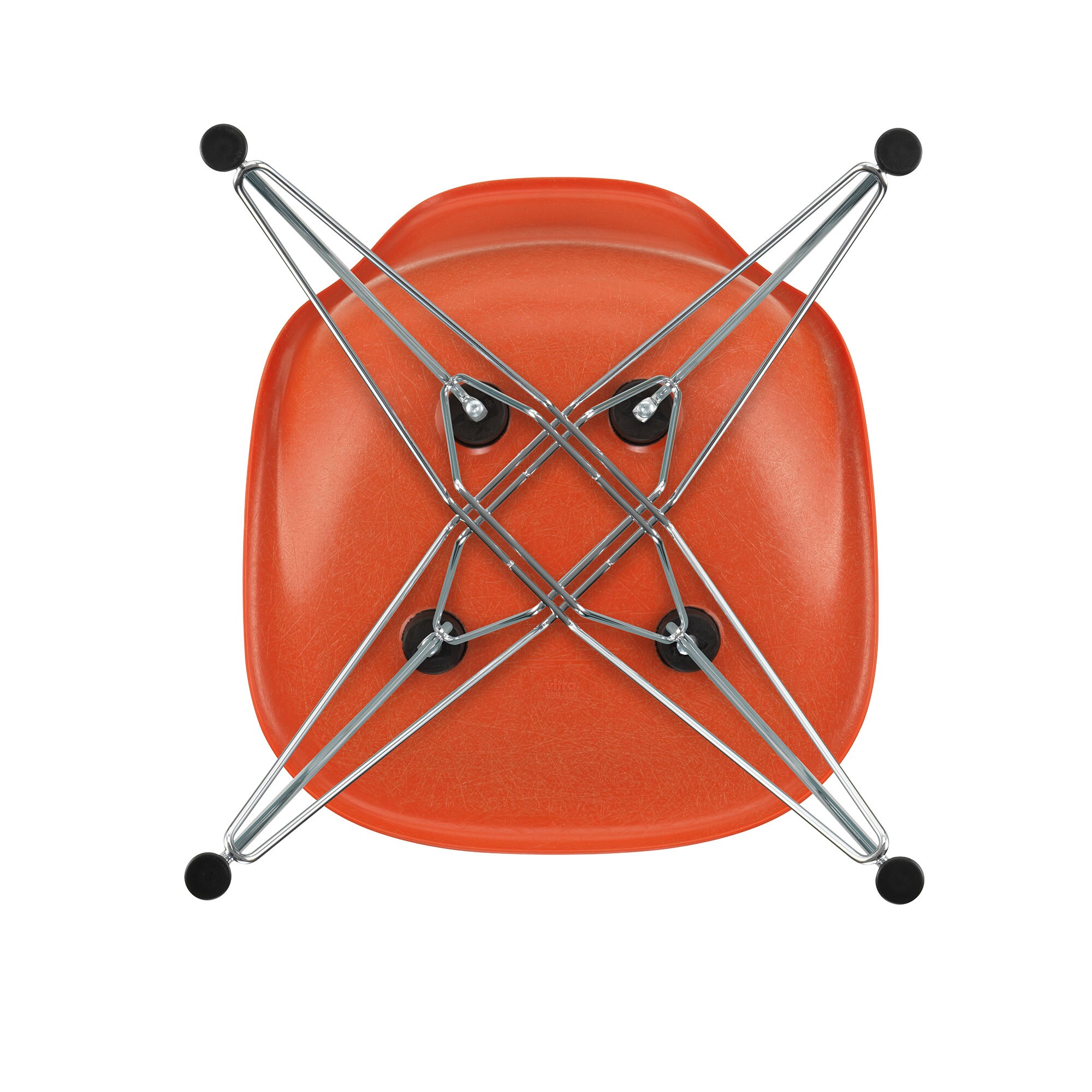 Eames Fiberglass Side Chair DSR Chromed Base