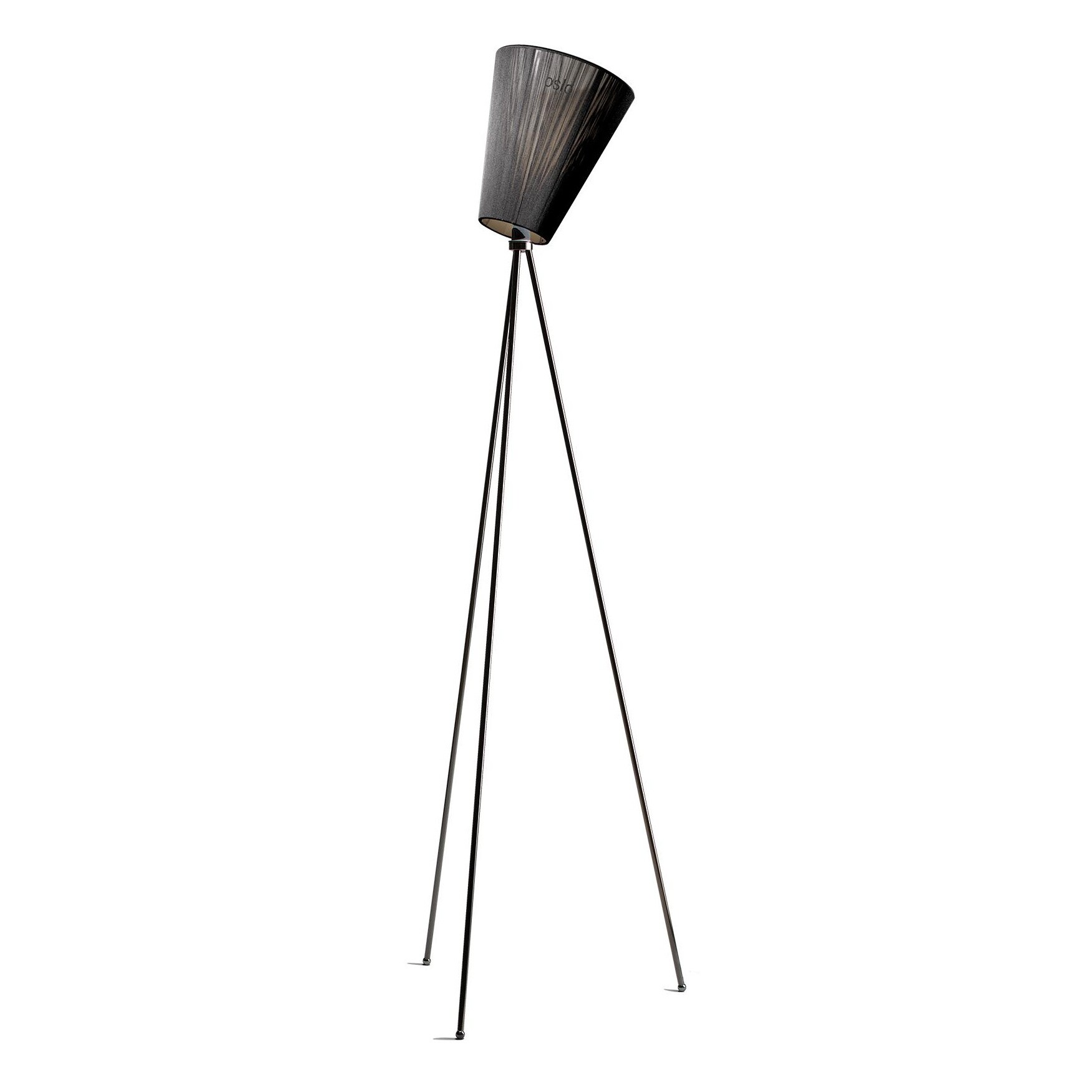 Oslo Wood Floor Lamp Black Base