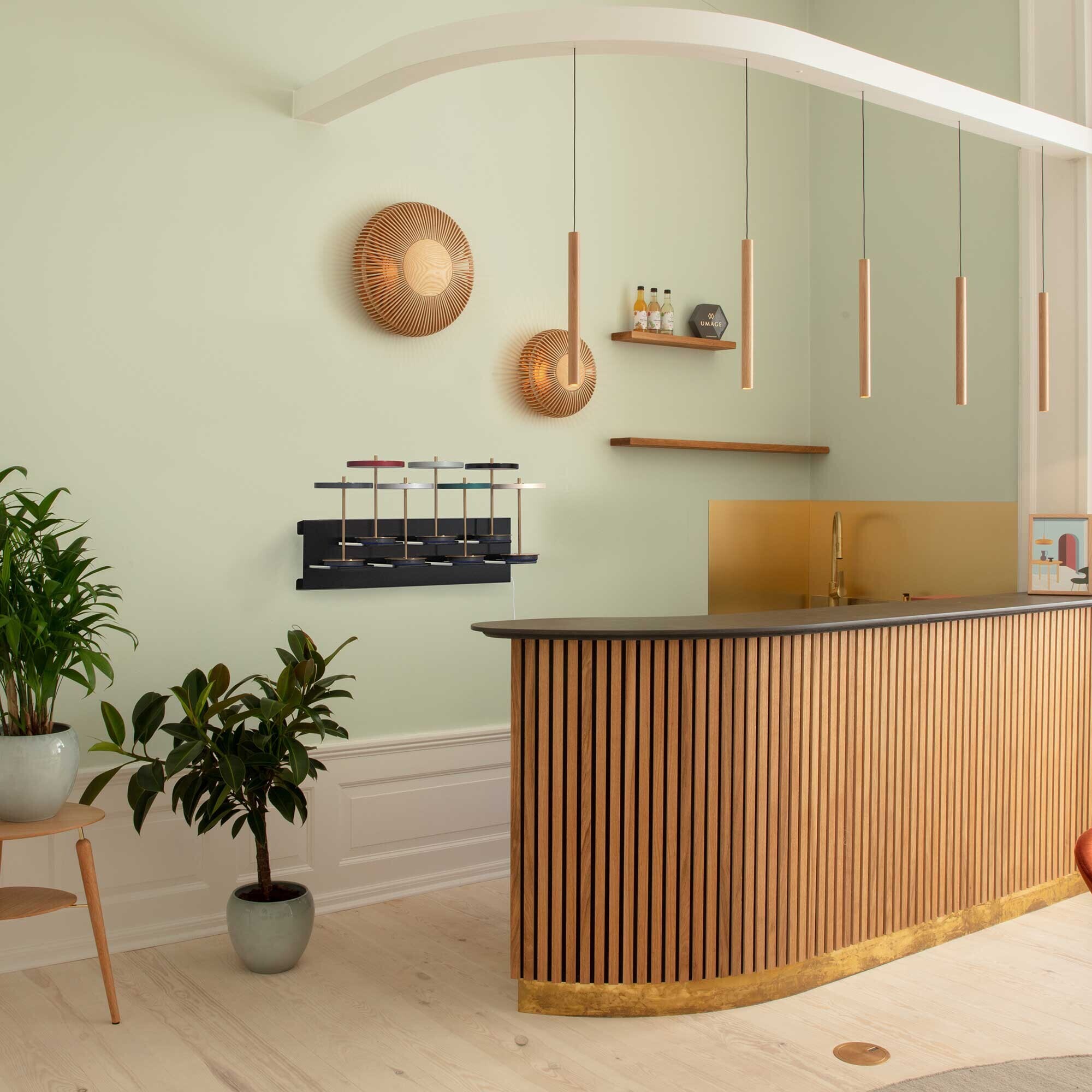 Clava Up Wood Wall Lamp L