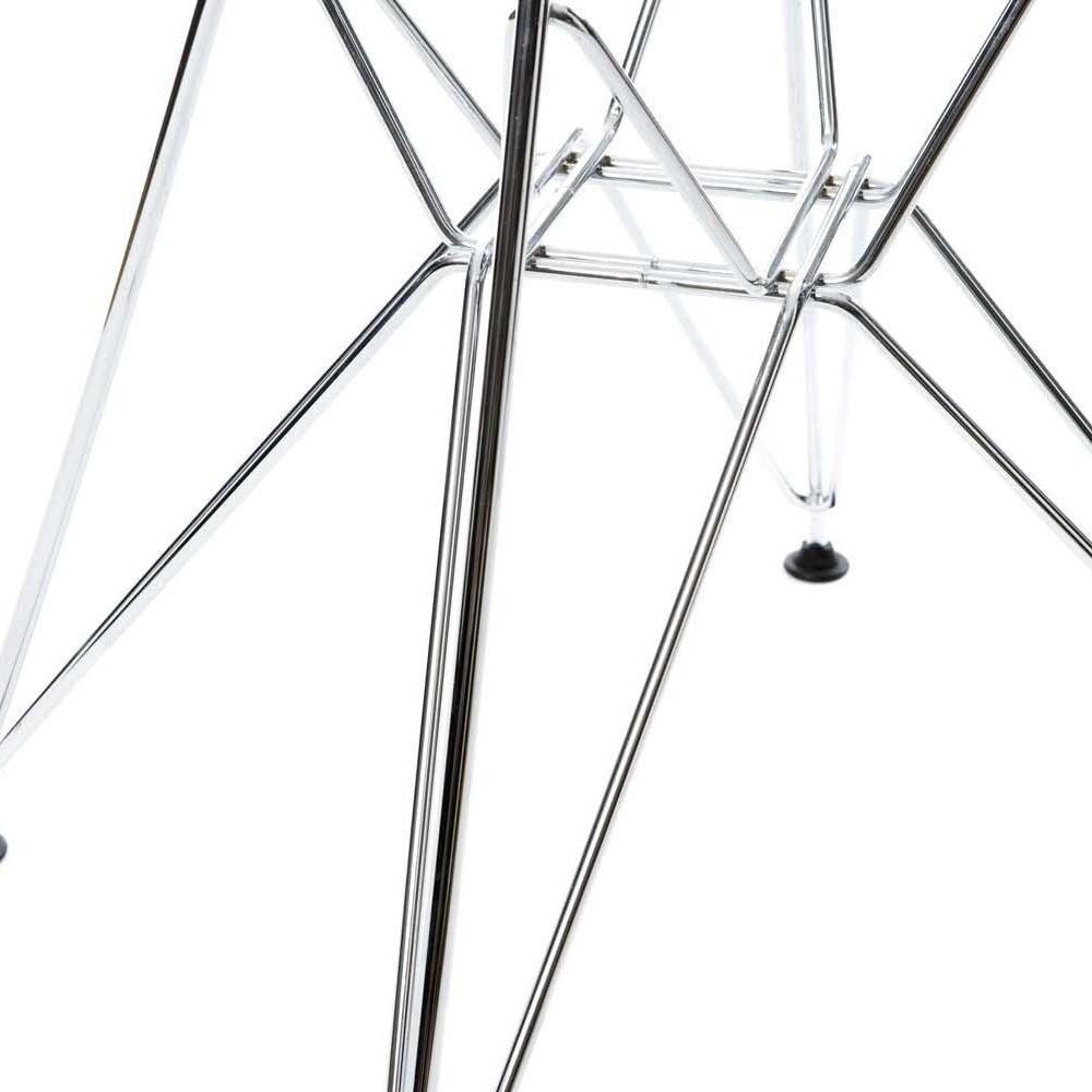 Eames Plastic Side Chair DSR Chromed Base Set of 4