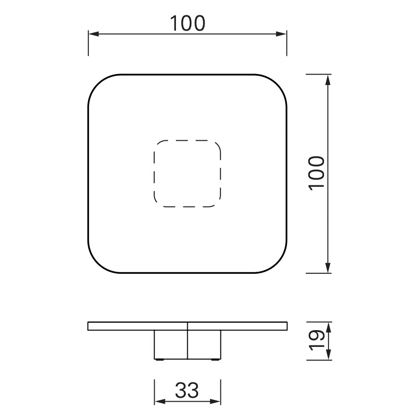 Bow No. 4 Coffee Table 100x100x19cm