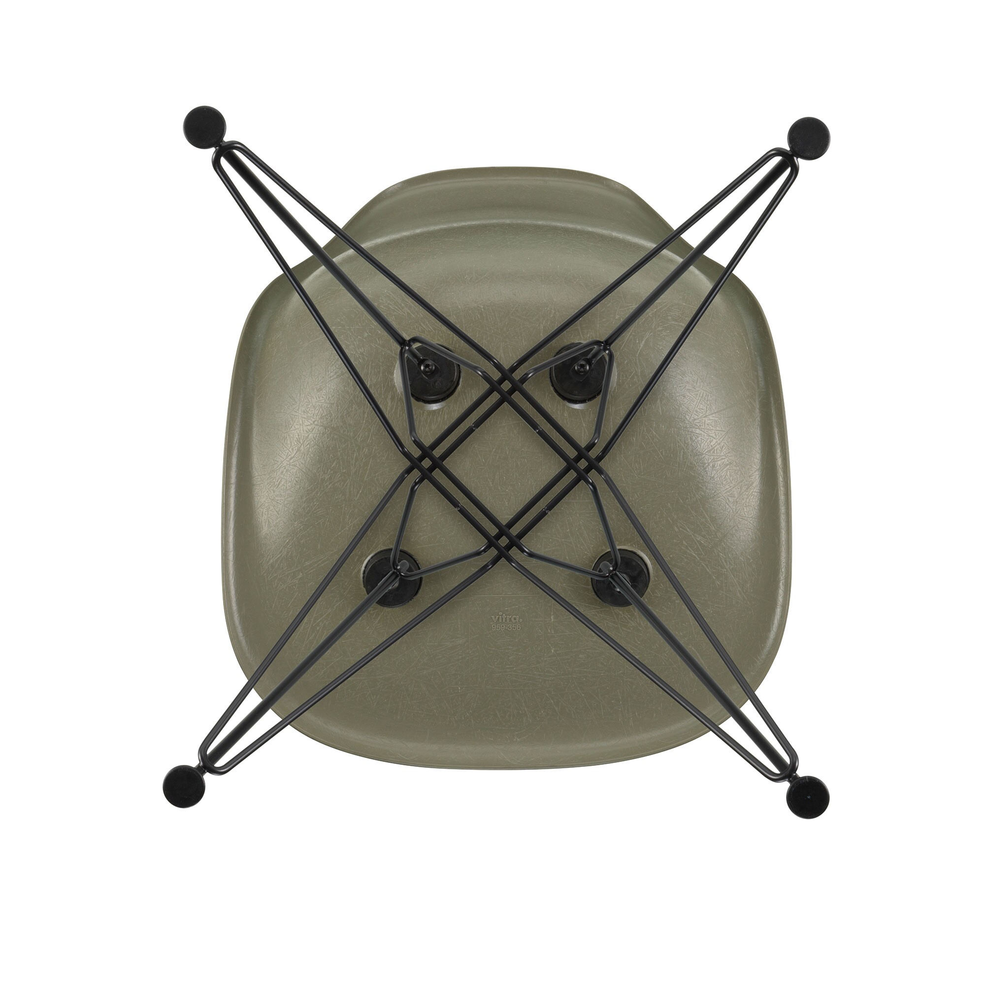 Eames Fiberglass Side Chair DSR Black Base