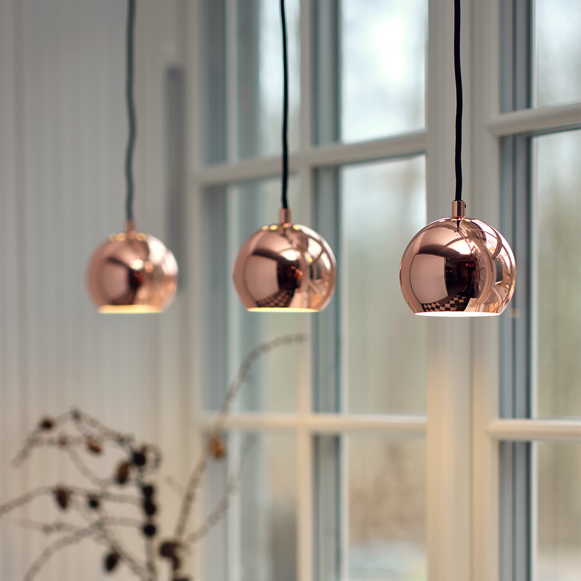 Ball Suspension Lamp Metallic Ø12cm