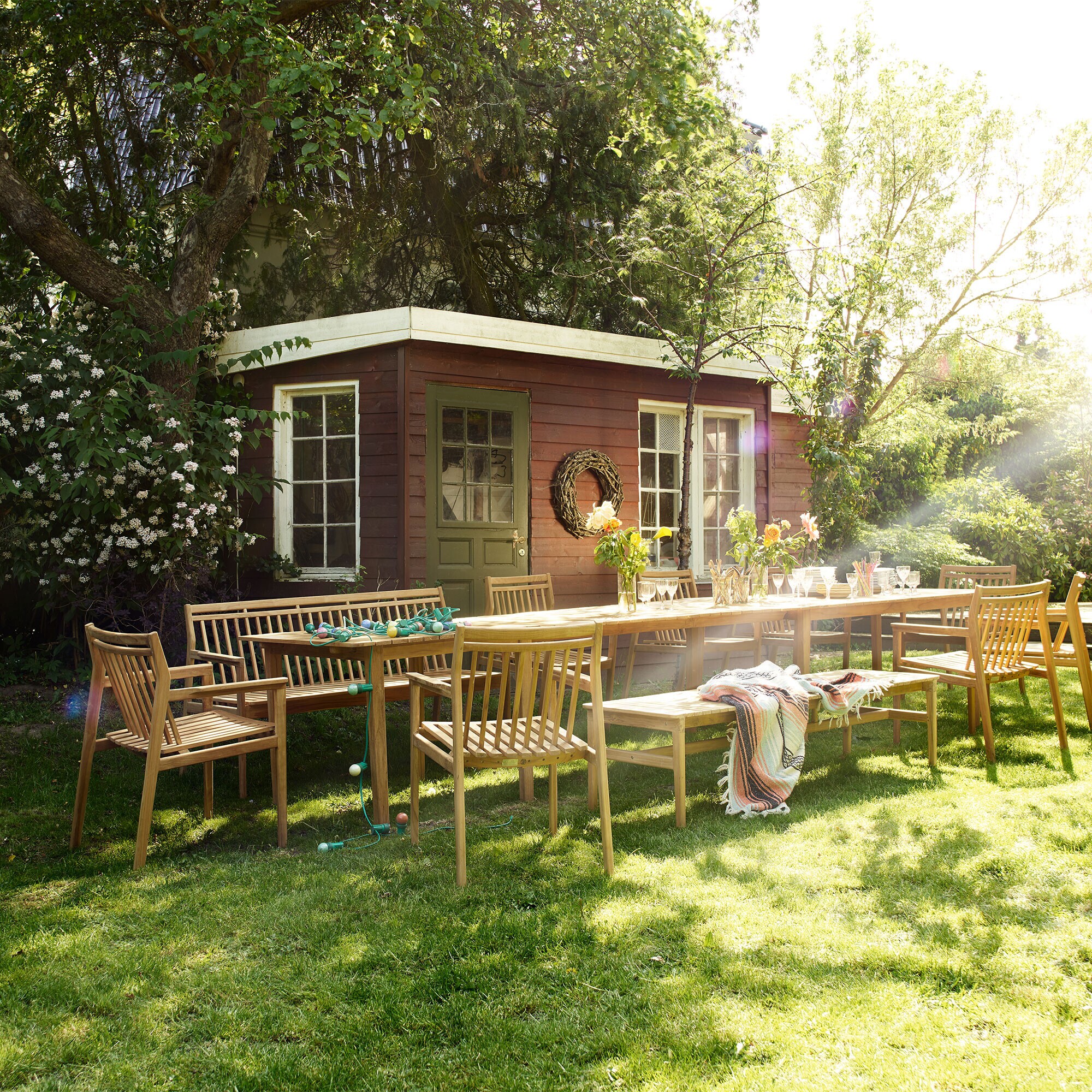 M11 Sammen Garden Bench with Backrest 3 Seater