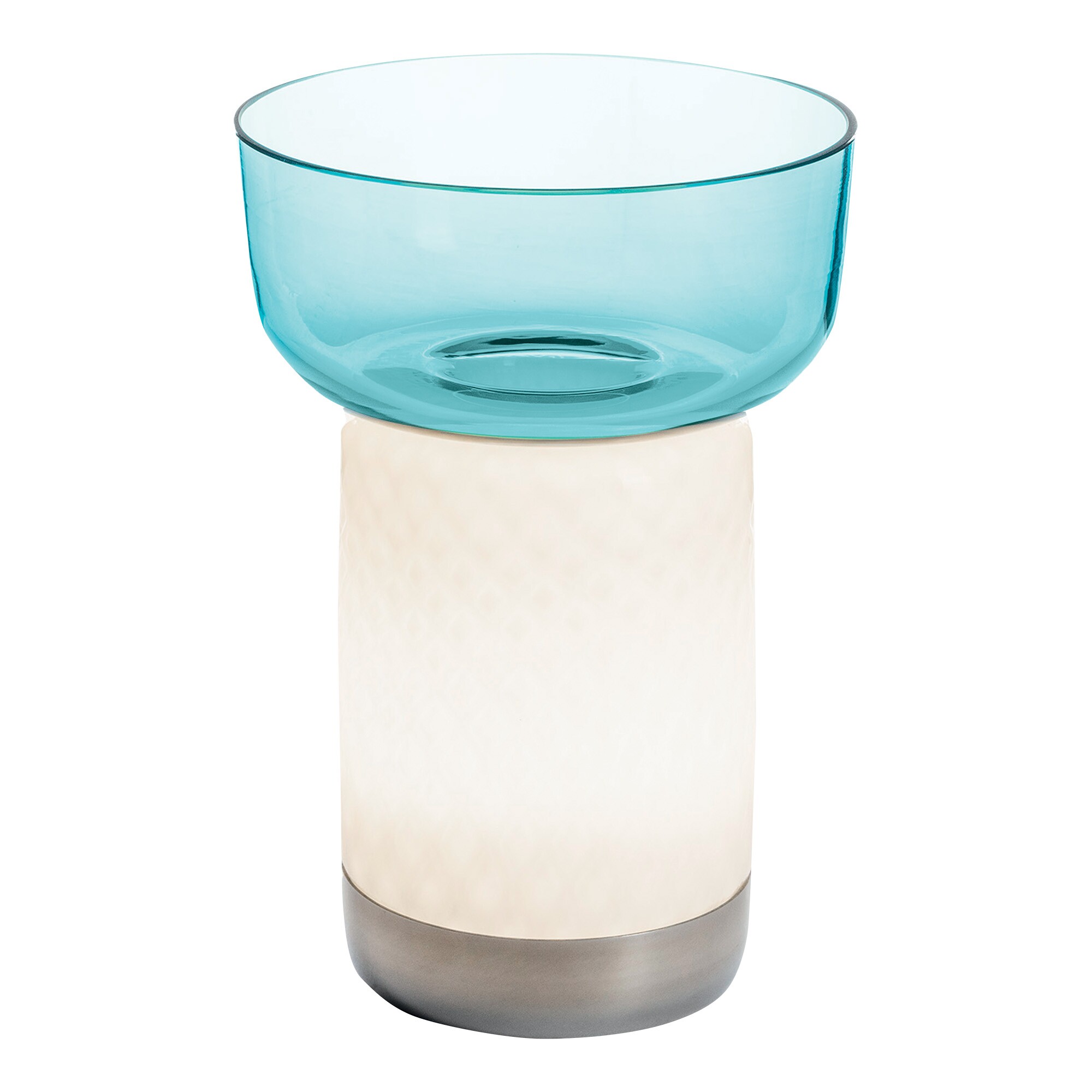 Bontà LED Battery Table Lamp with Glass Bowl