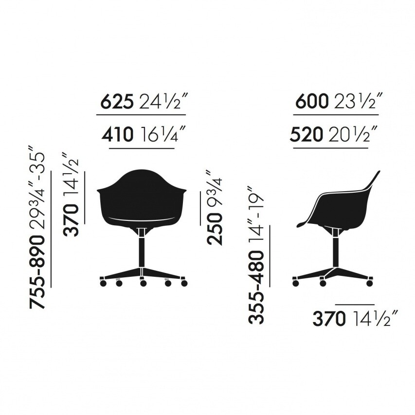 Eames Plastic Armchair PACC RE Office Chair