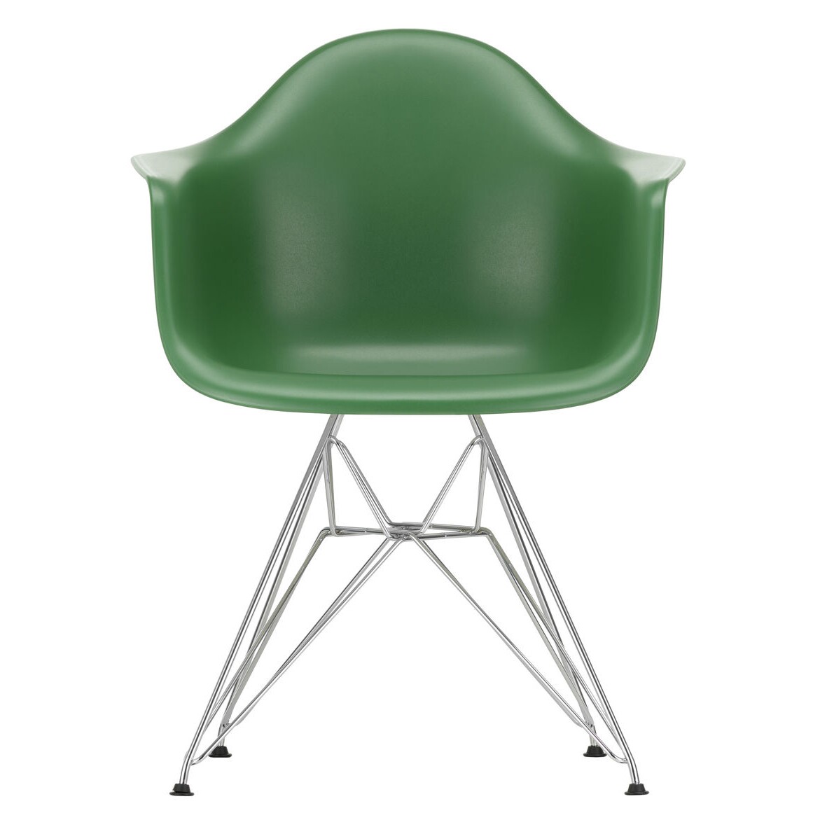 Eames Plastic Armchair DAR RE Chromed Base