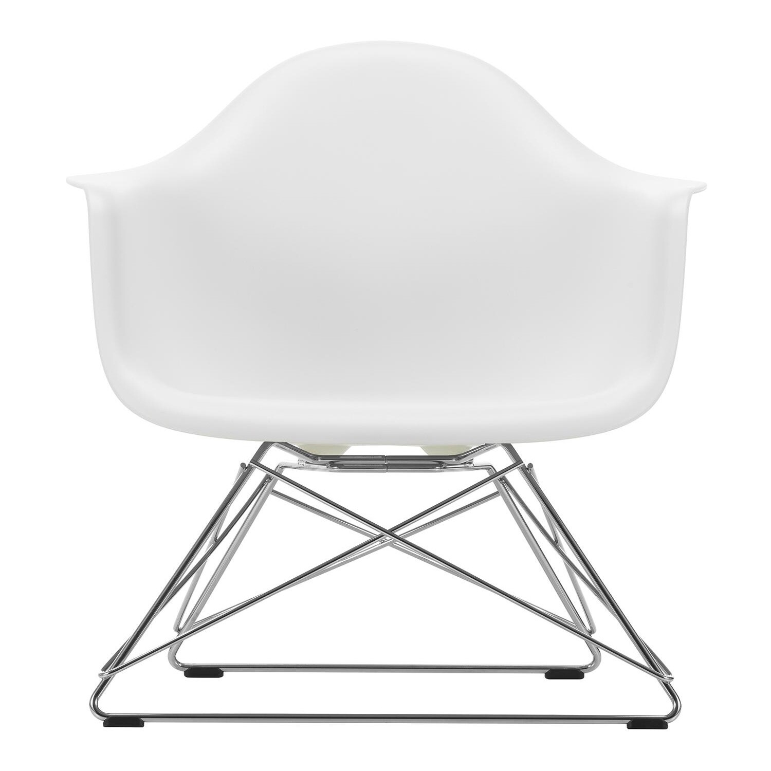 Eames Plastic Armchair LAR Chromed Base