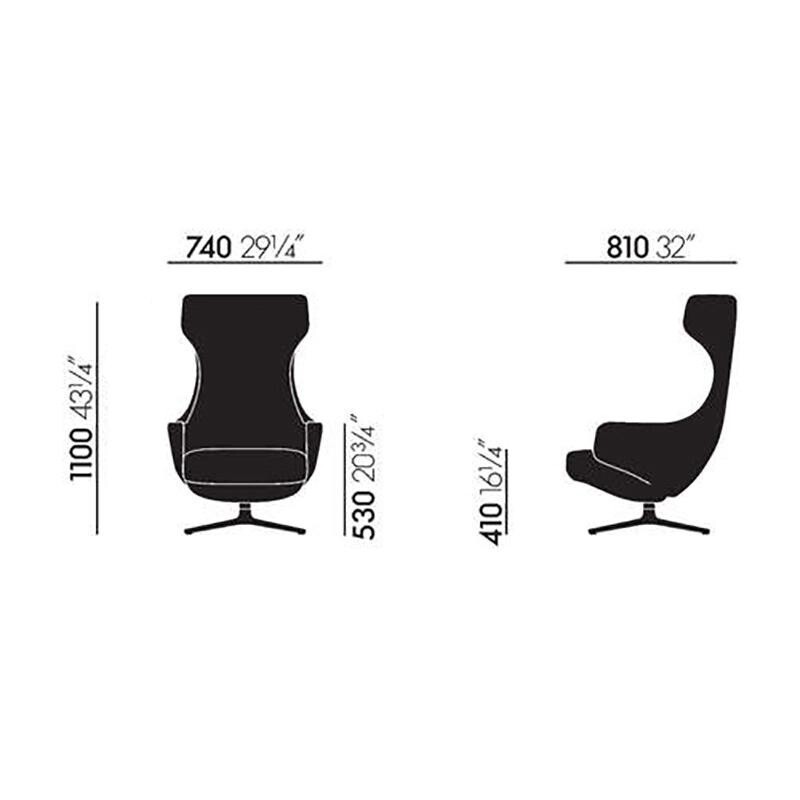 Grand Repos Lounge Chair & Ottoman Fabric