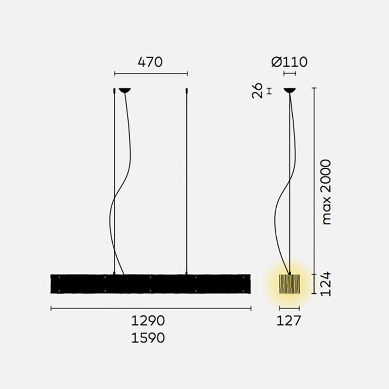 One By One LED Suspension Lamp
