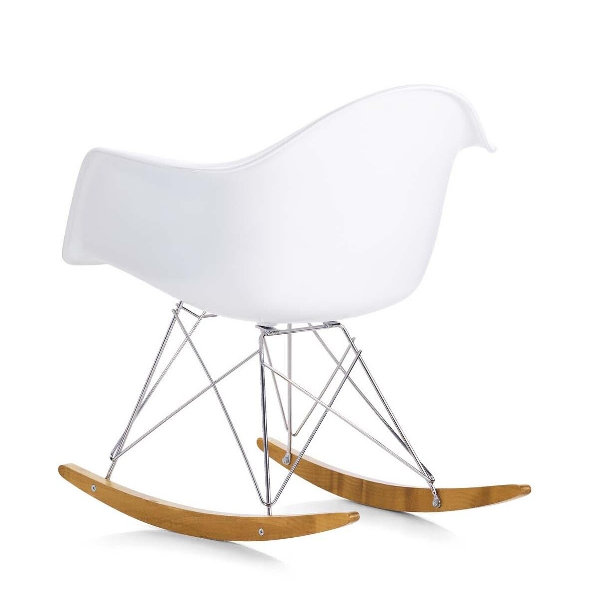 Eames Plastic Armchair RAR Rocking Chair Chromed