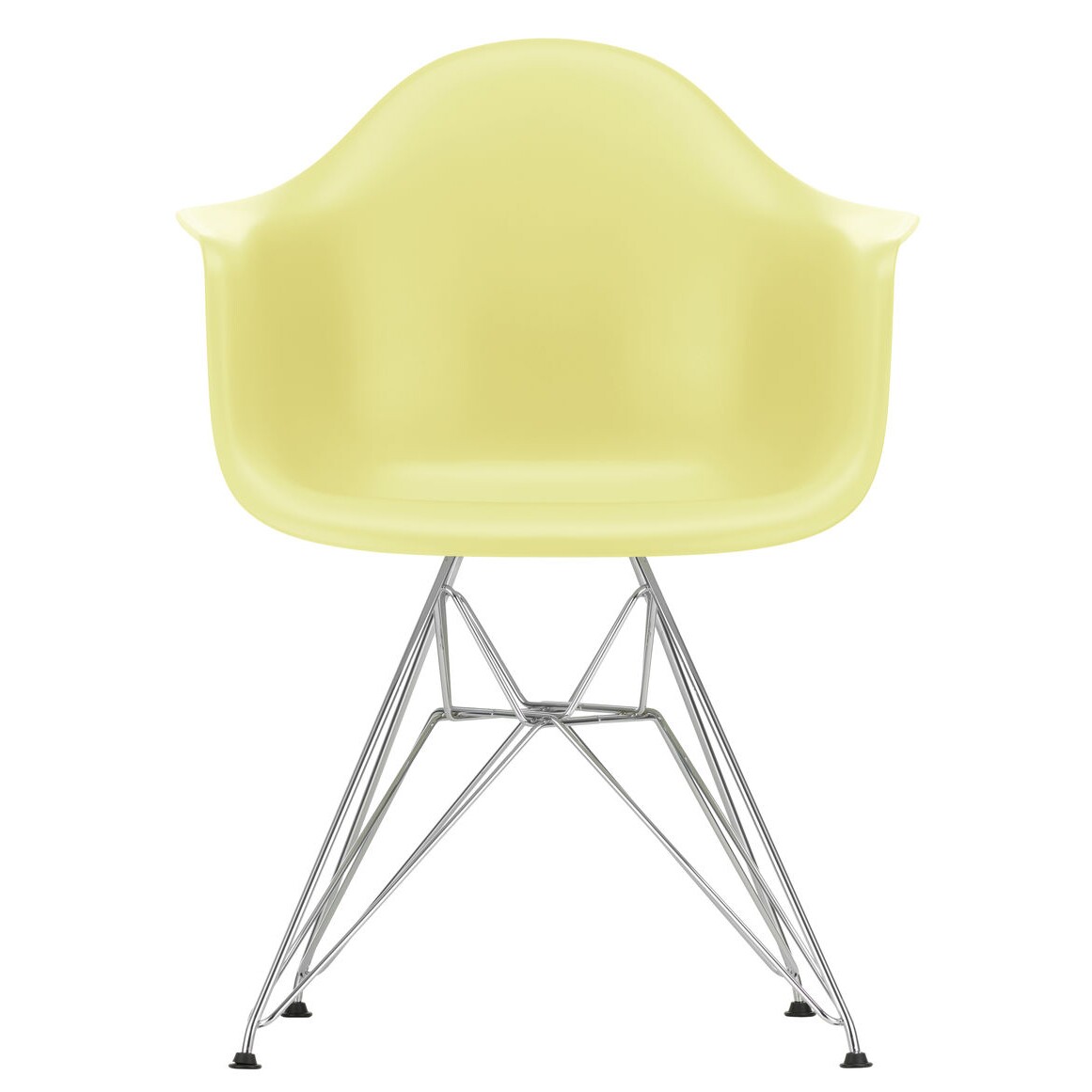 Eames Plastic Armchair DAR RE Chromed Base