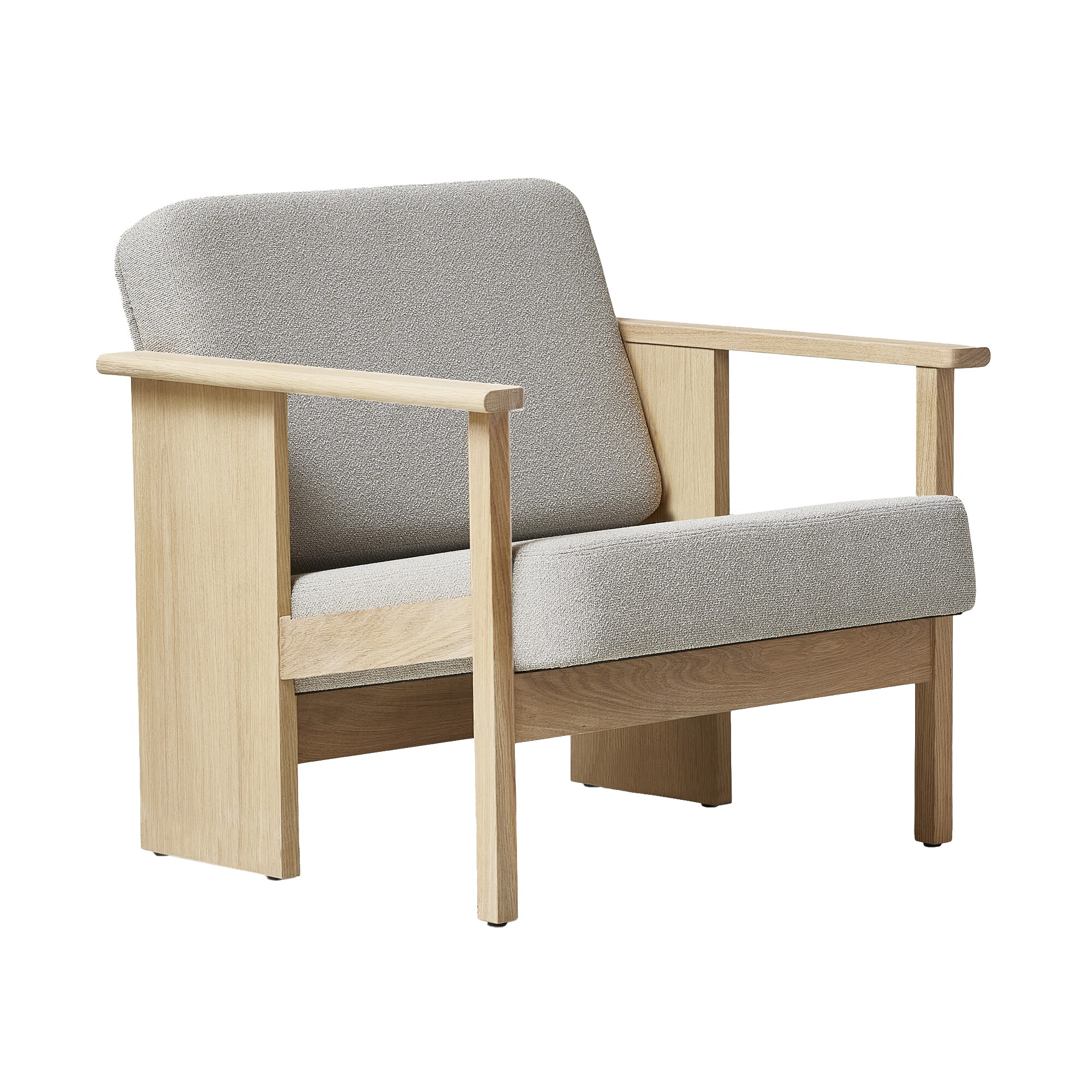 Block Lounge Chair Oak White Oiled