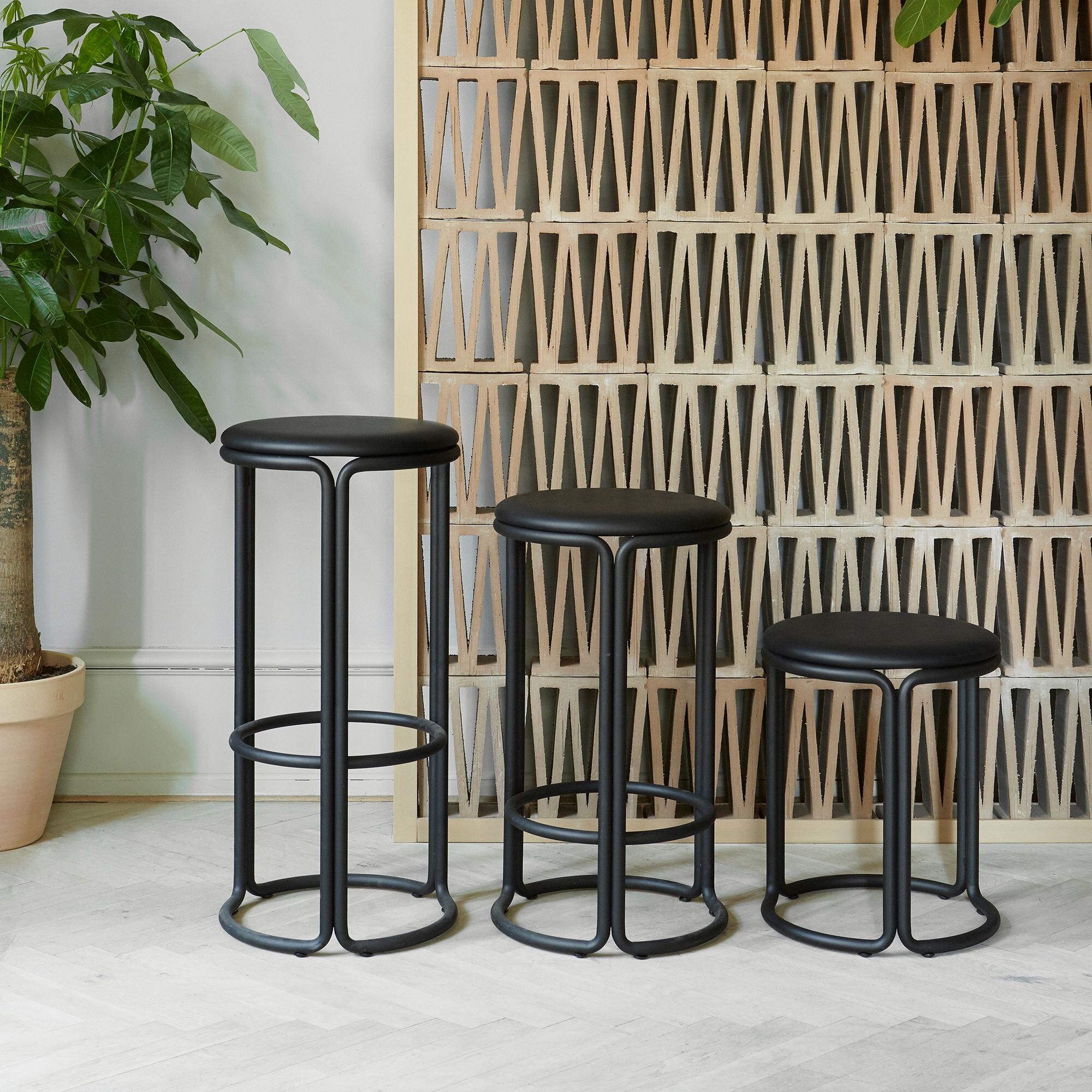 Hardie Bar Stool 65cm Leather