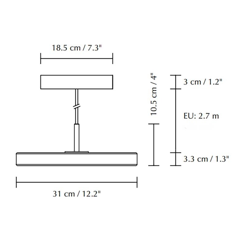 Asteria Mini LED Suspension Lamp Black