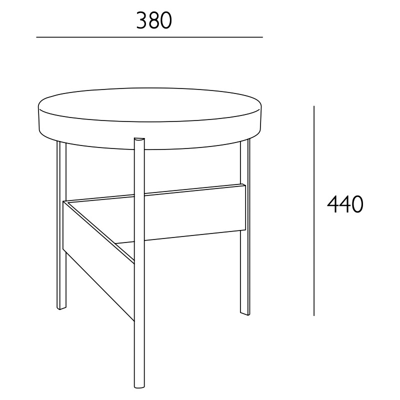 Alwa Two Side Table H 44cm