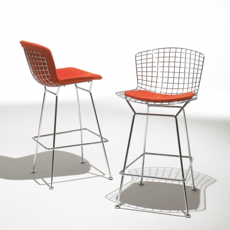 Bertoia Bar Stool 74cm with Cushion
