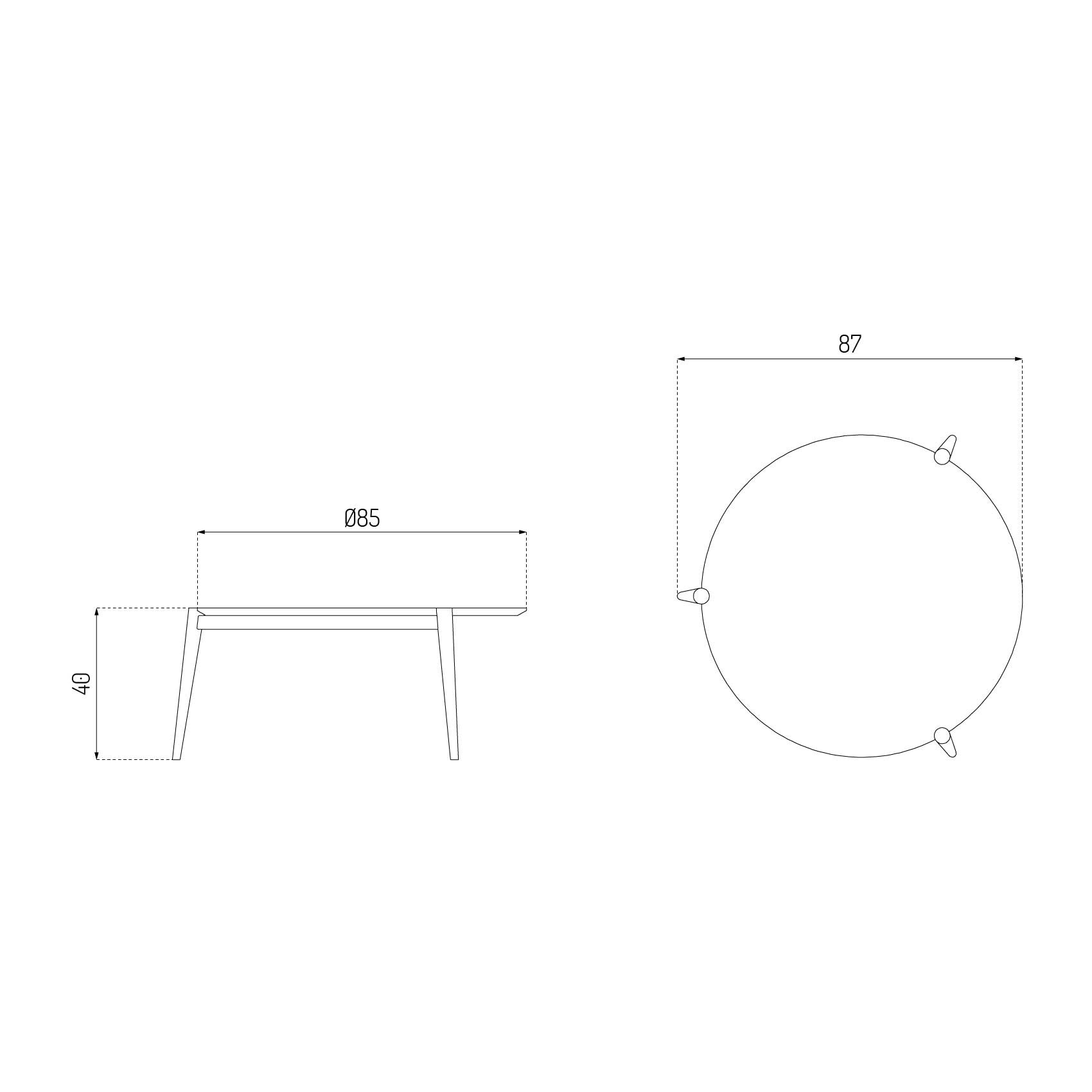 D102 Søs Coffee Table Ø 85cm