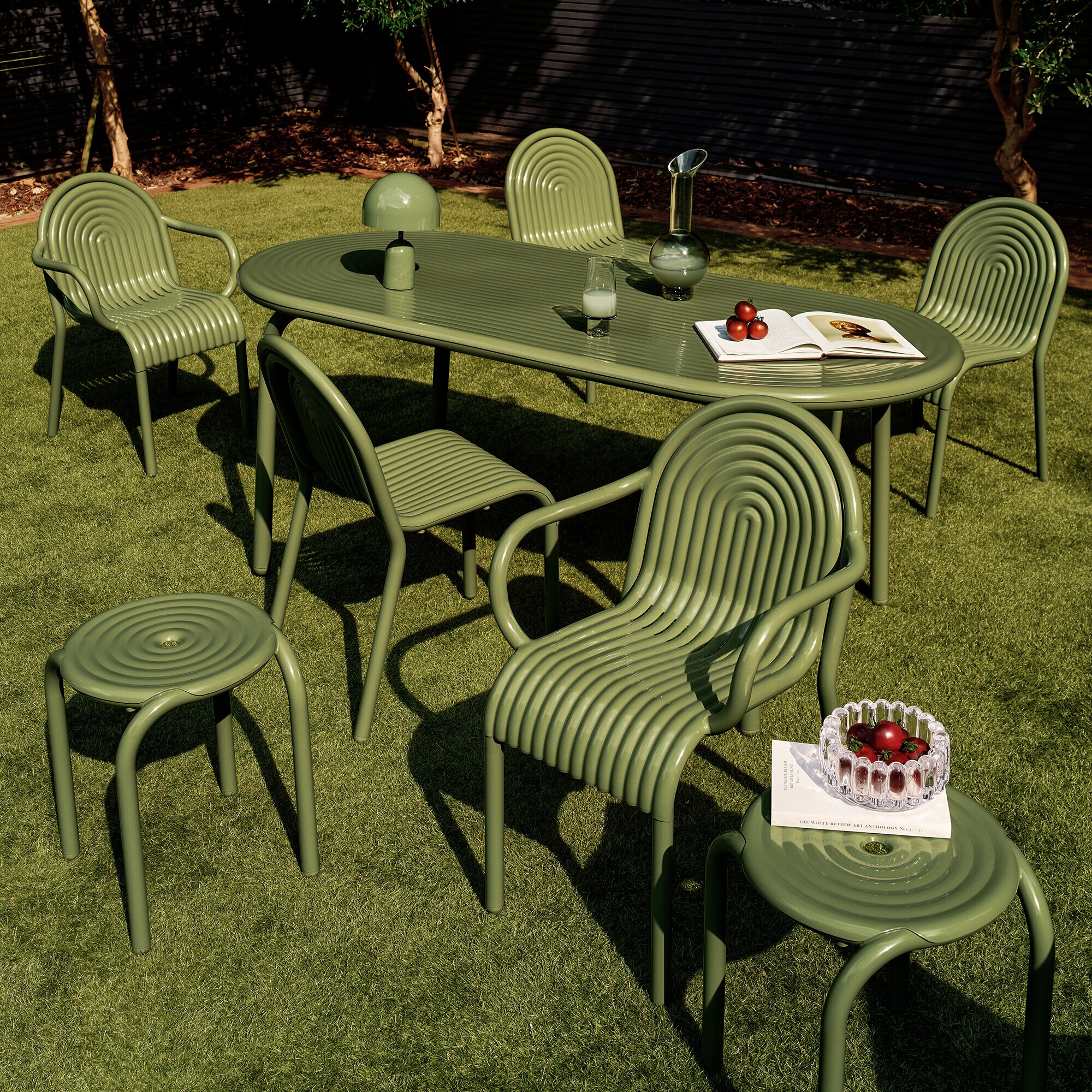 Groove Garden Table 186x86cm