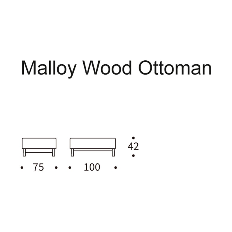 Malloy Wood Ottoman