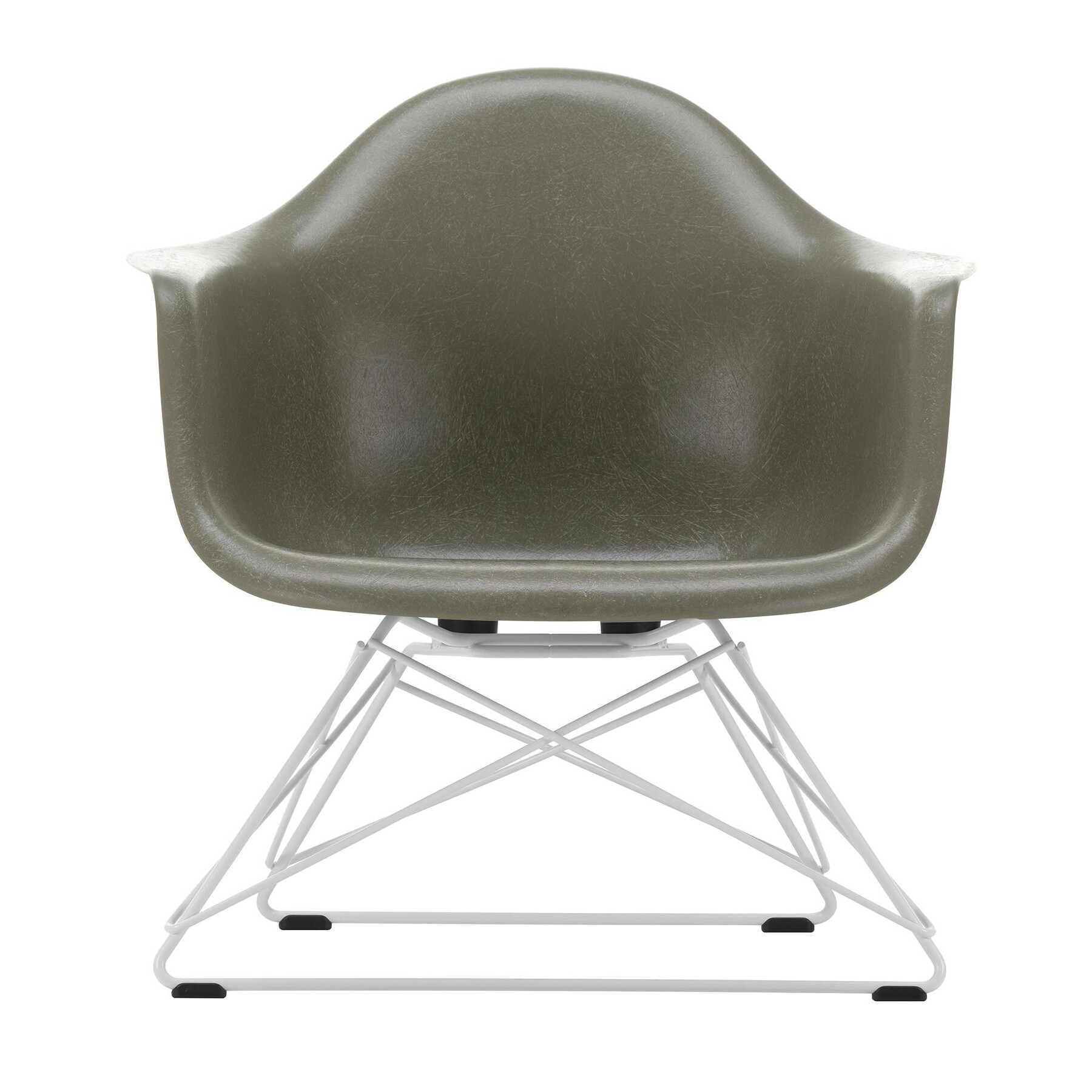 Eames Fiberglass Armchair LAR White Base