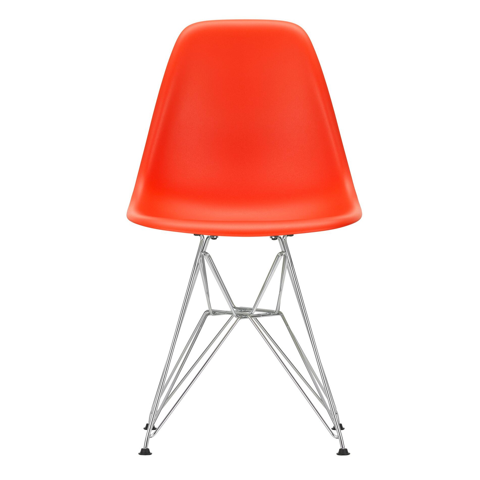 Eames Plastic Side Chair DSR RE Chromed Base