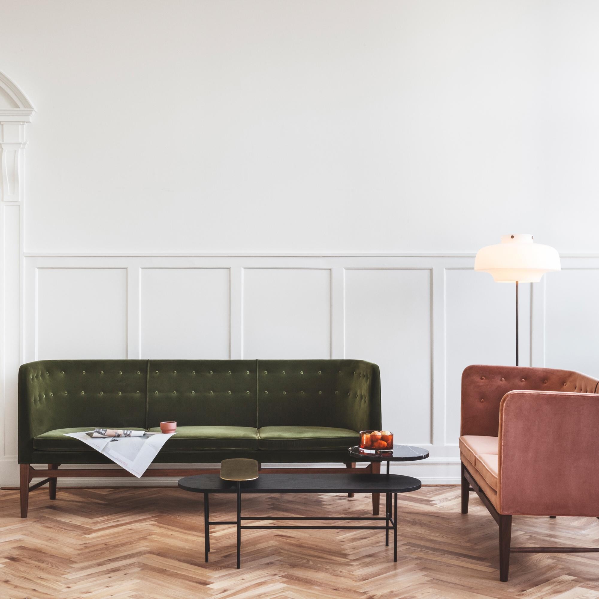 Mayor AJ5 3-Seater Sofa Oak Base