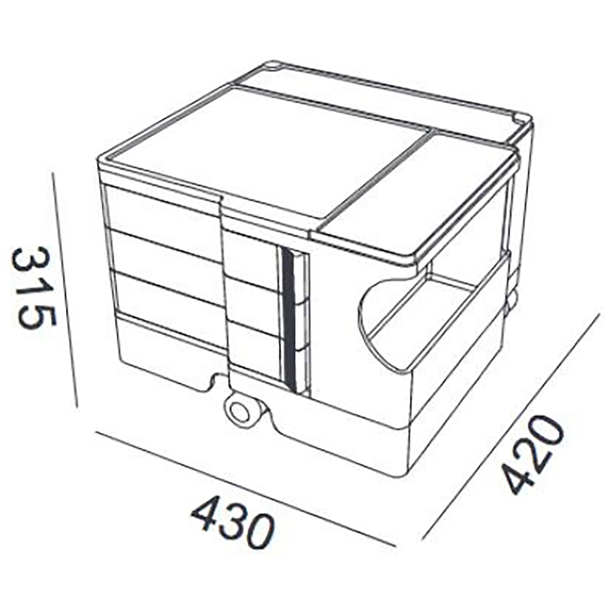 Boby 1/3 Container on Wheels XS