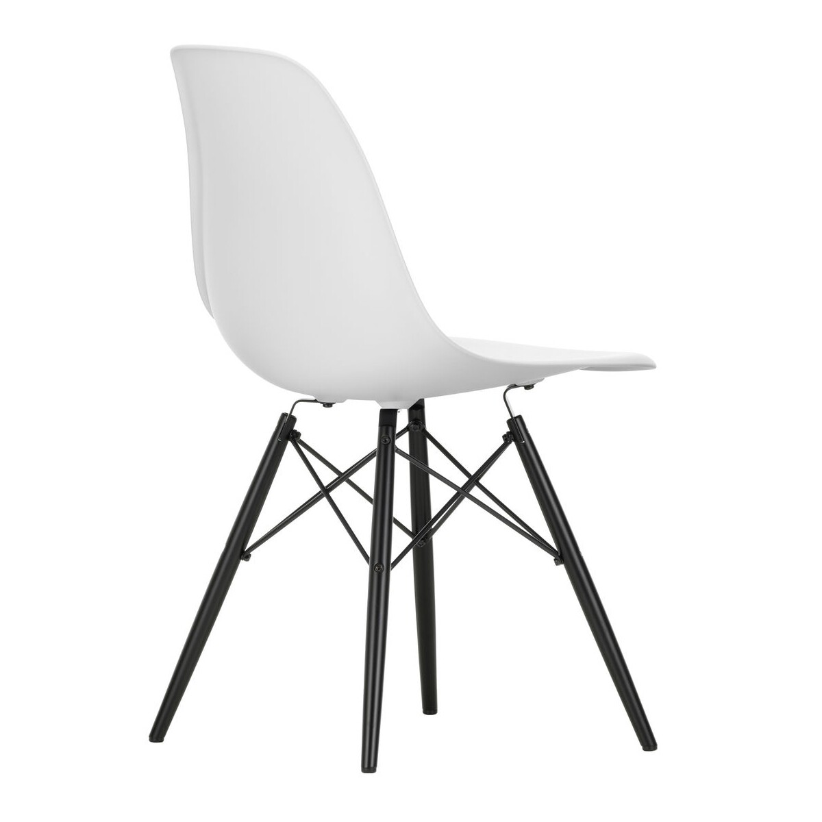 Eames Plastic Side Chair DSW RE Black Maple Base