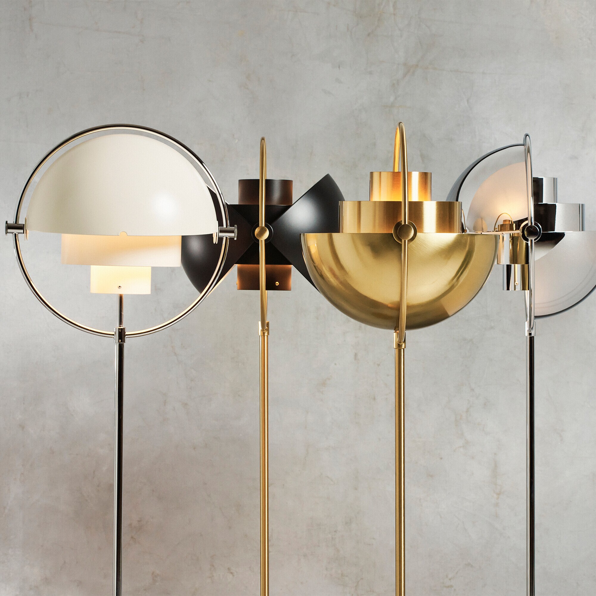 Multi-Lite Floor Lamp Frame Shiny Brass