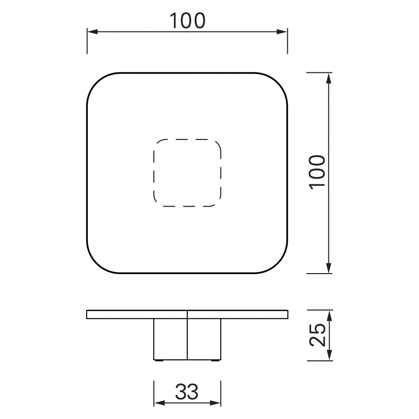 Bow No. 5 Coffee Table 100x100x25cm