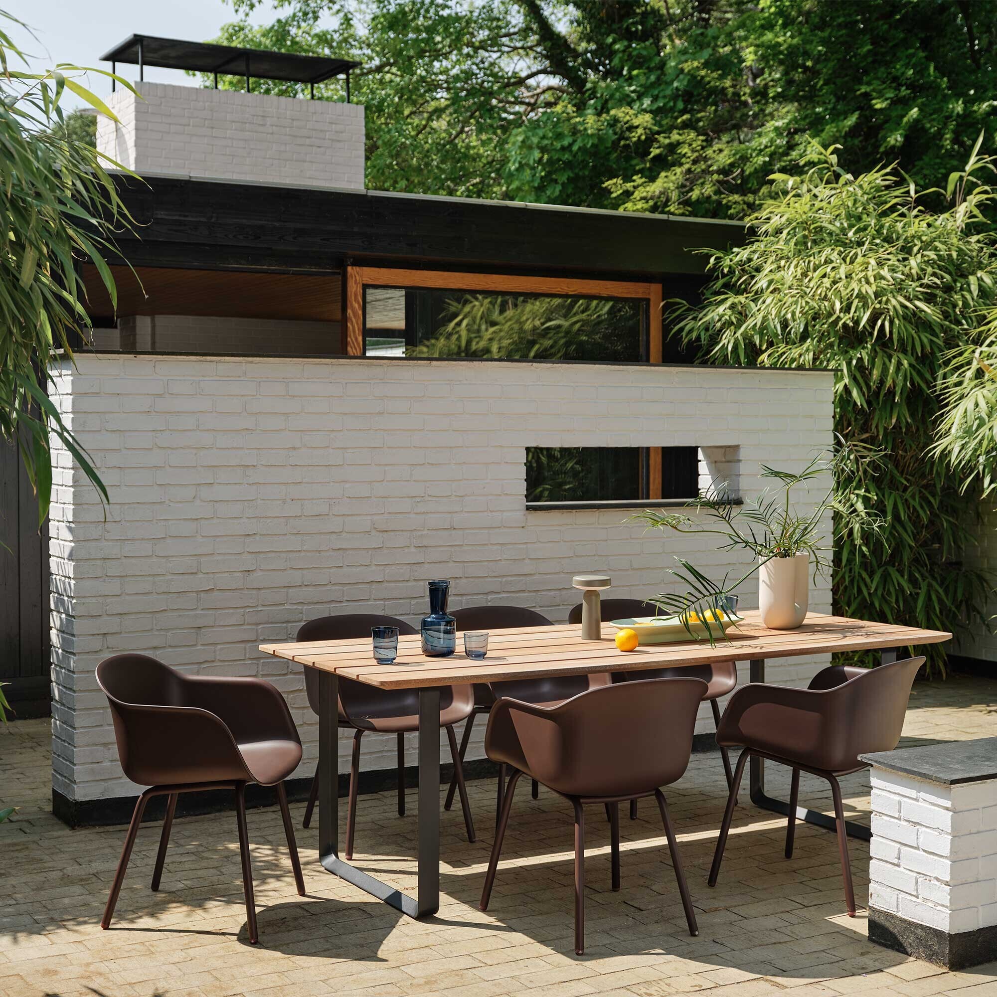 Fiber Outdoor Armchair without Holes