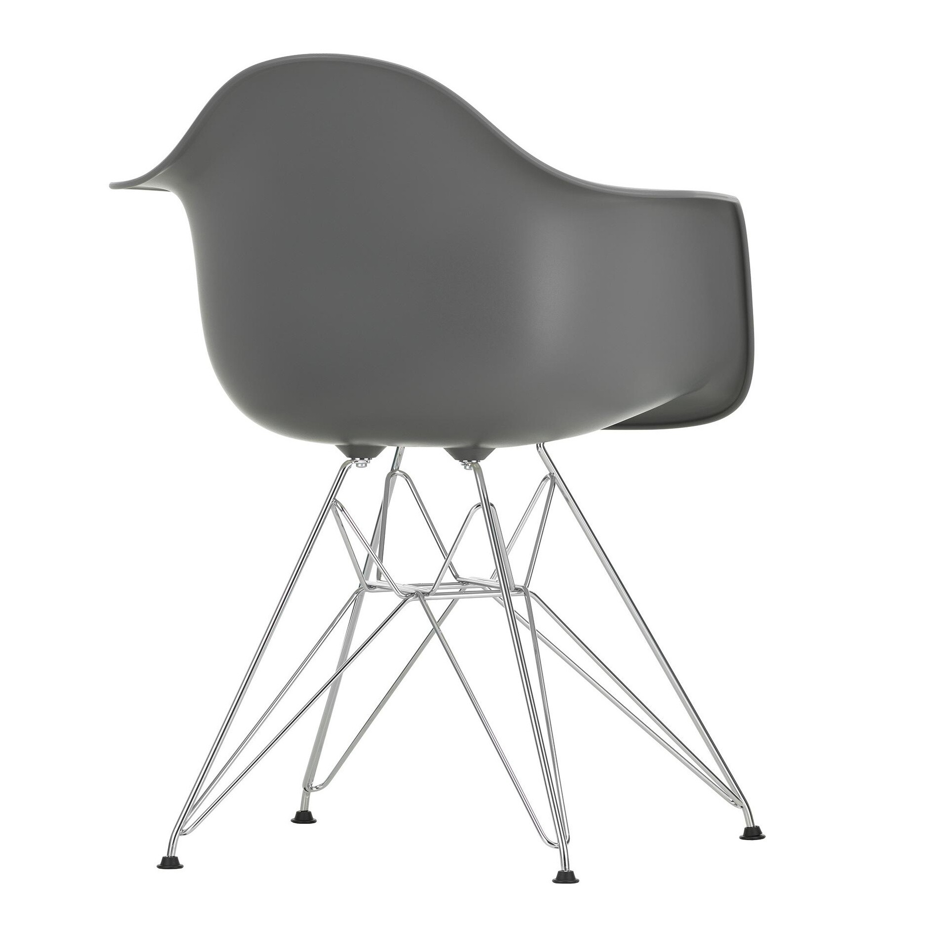 Eames Plastic Armchair DAR RE Chromed Base