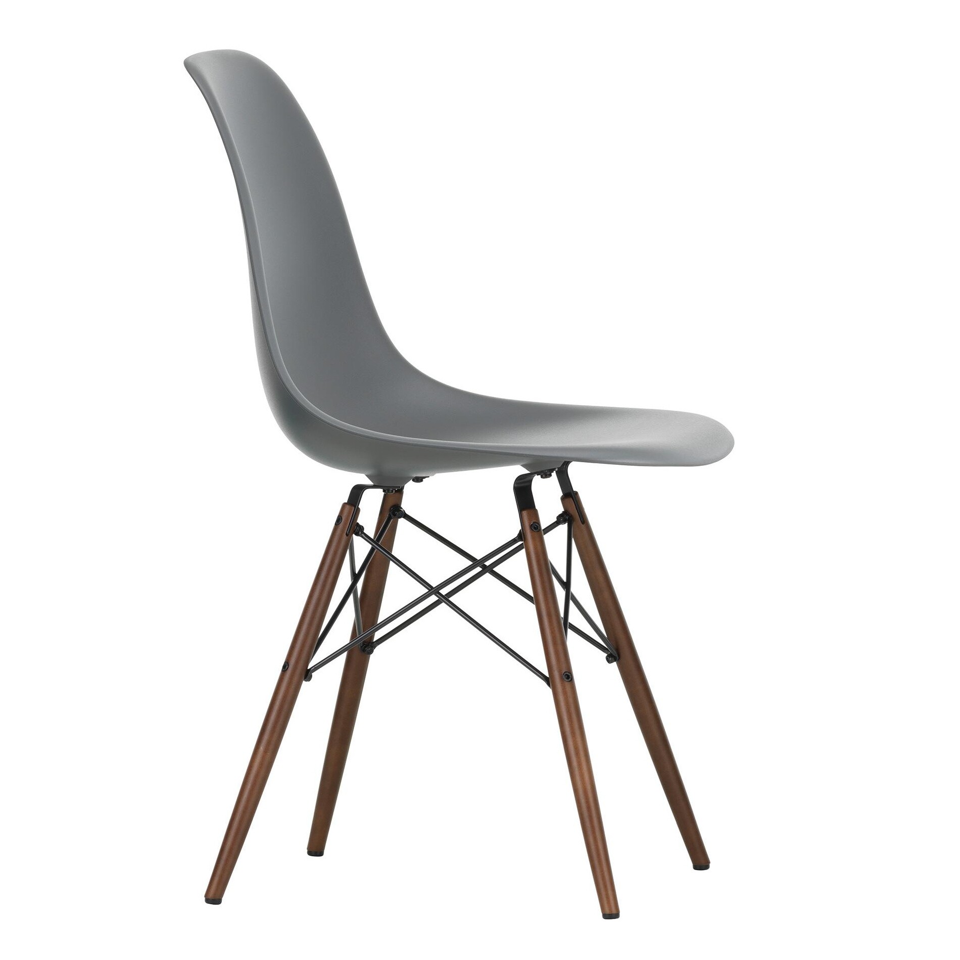 Eames Plastic Side Chair DSW RE Dark Maple Base
