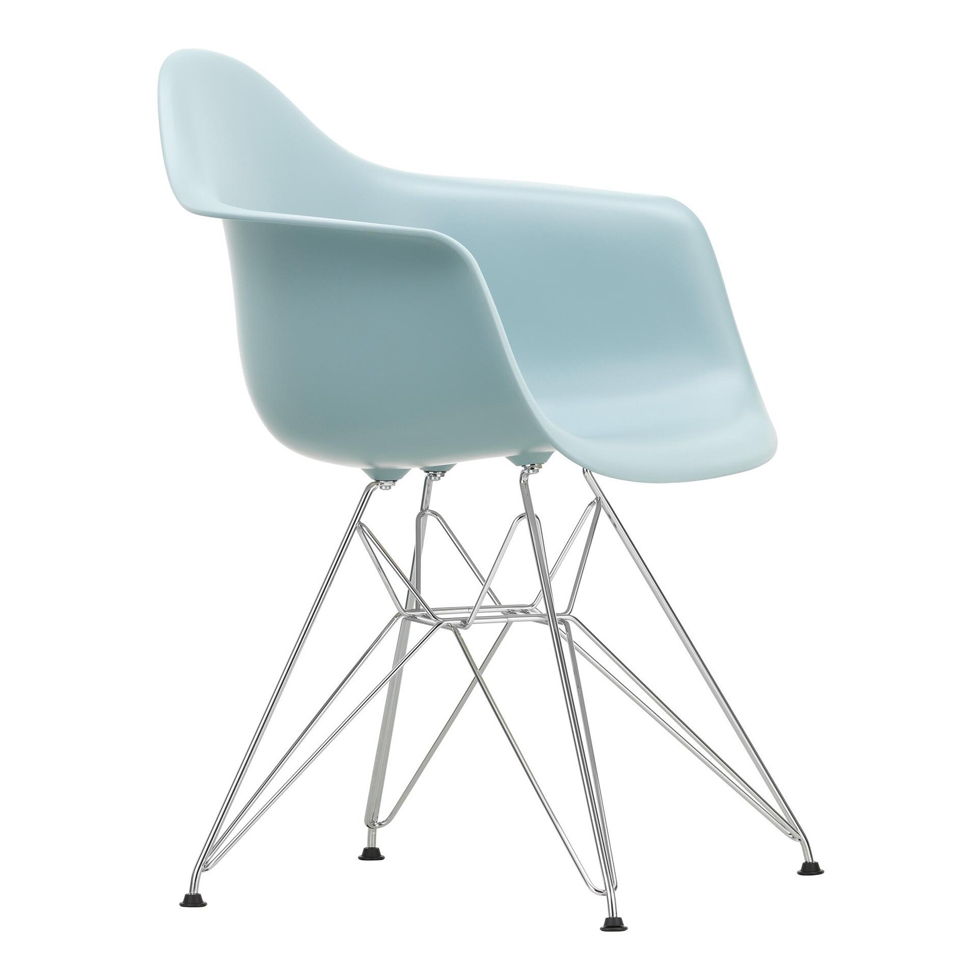 Eames Plastic Armchair DAR RE Chromed Base