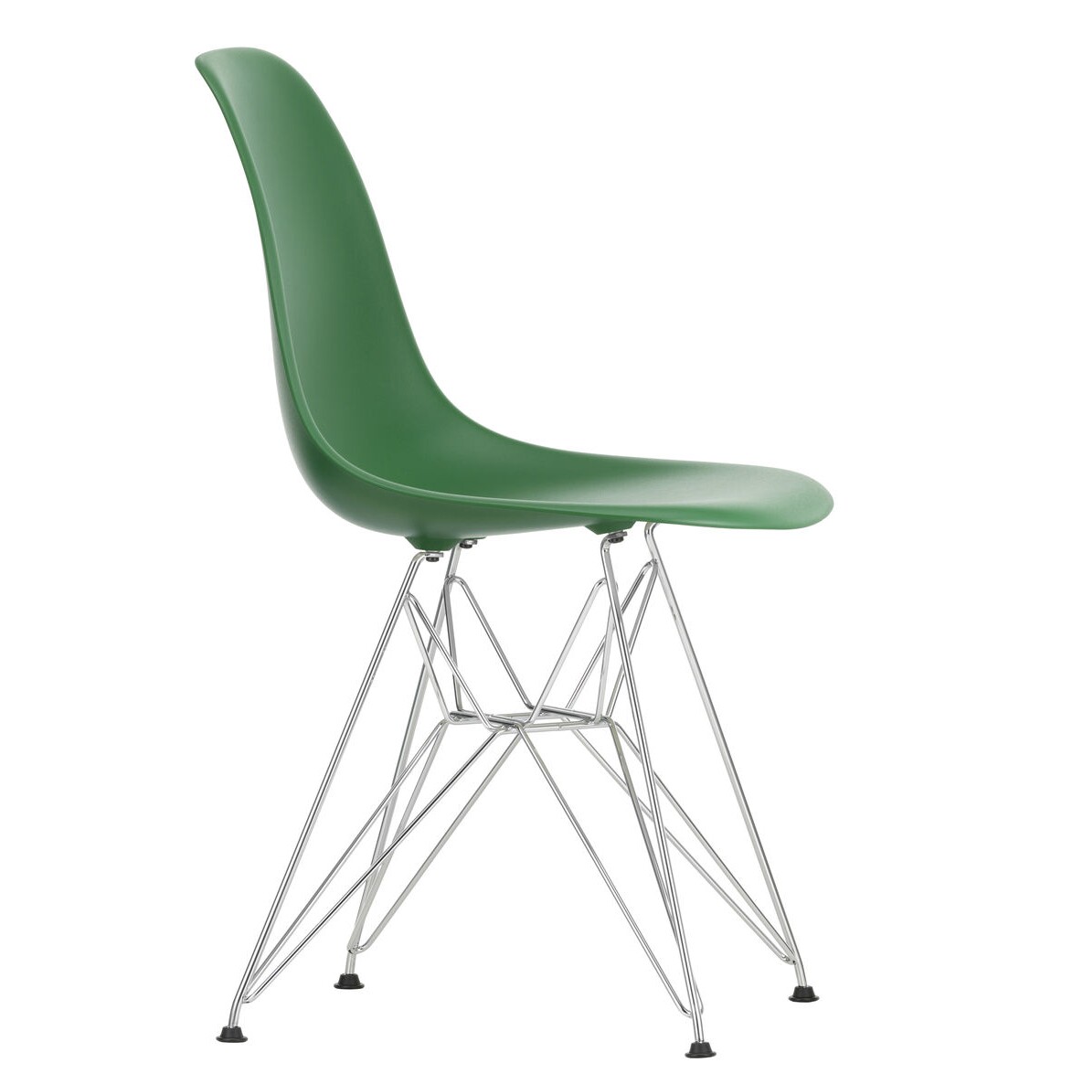 Eames Plastic Side Chair DSR RE Chromed Base