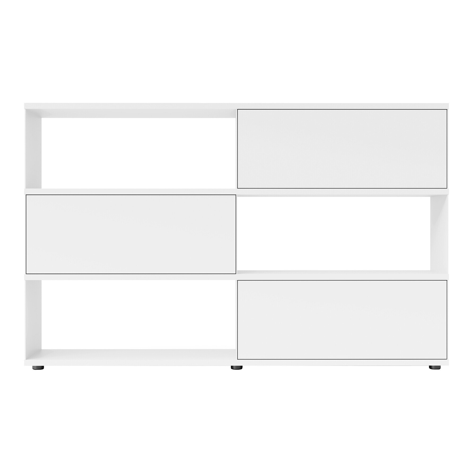 Flow Q Sideboard/Free-Standing Shelf with 3 Flap Doors 200x124x40cm