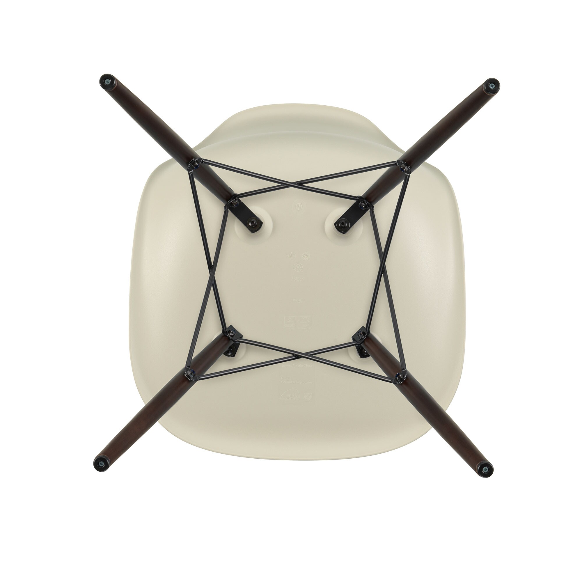 Eames Plastic Side Chair DSW RE Dark Maple Base