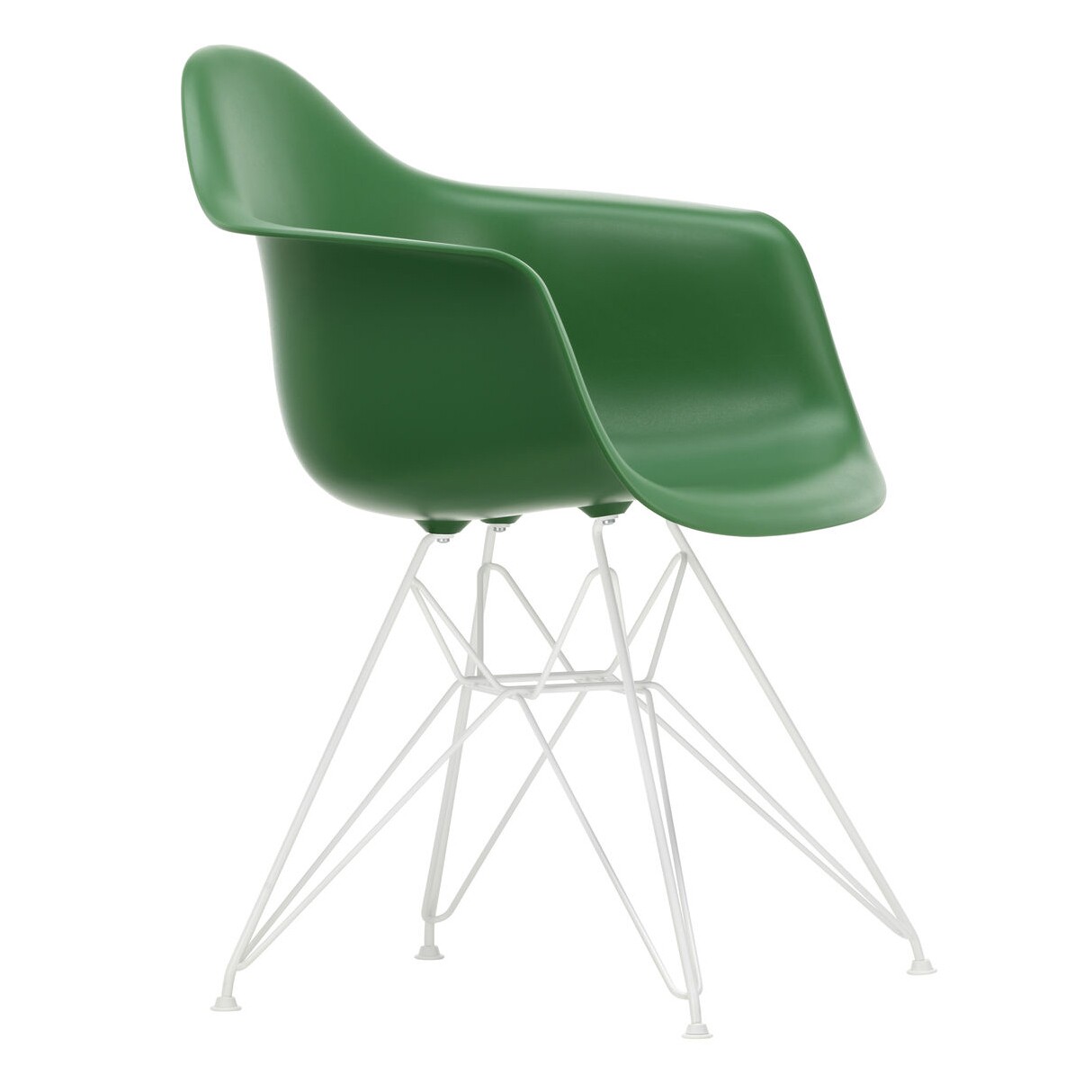 Eames Plastic Armchair DAR RE White Base