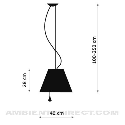 Costanza Suspended Lamp with Counterweight Ø 40cm