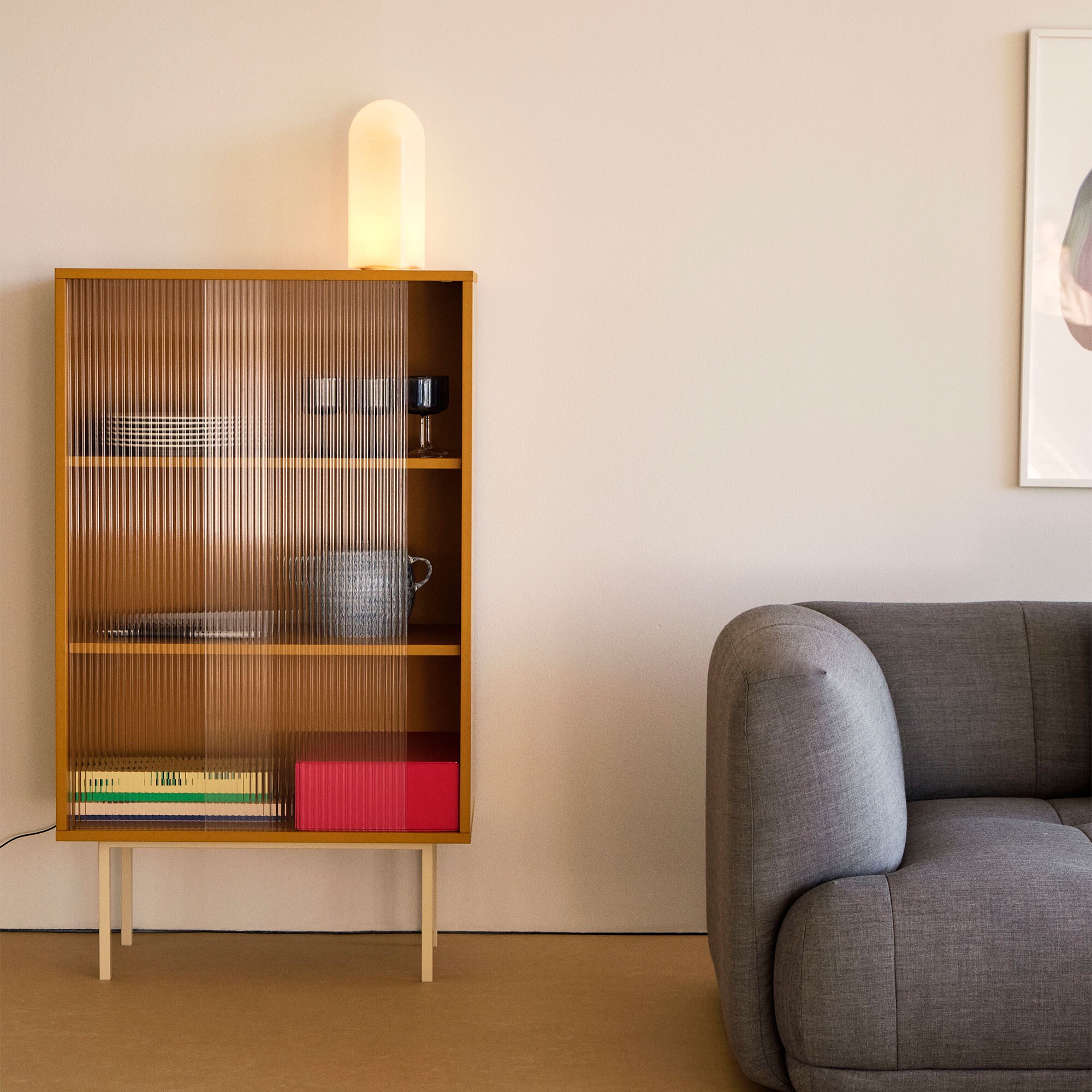 Colour Cabinet with Glass Doors